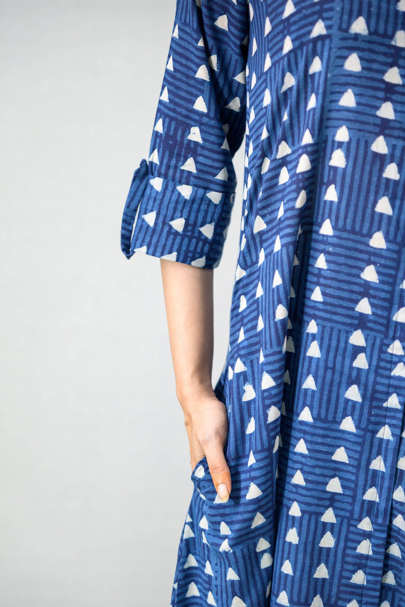 Nupur Indigo Dabu Cotton Dress