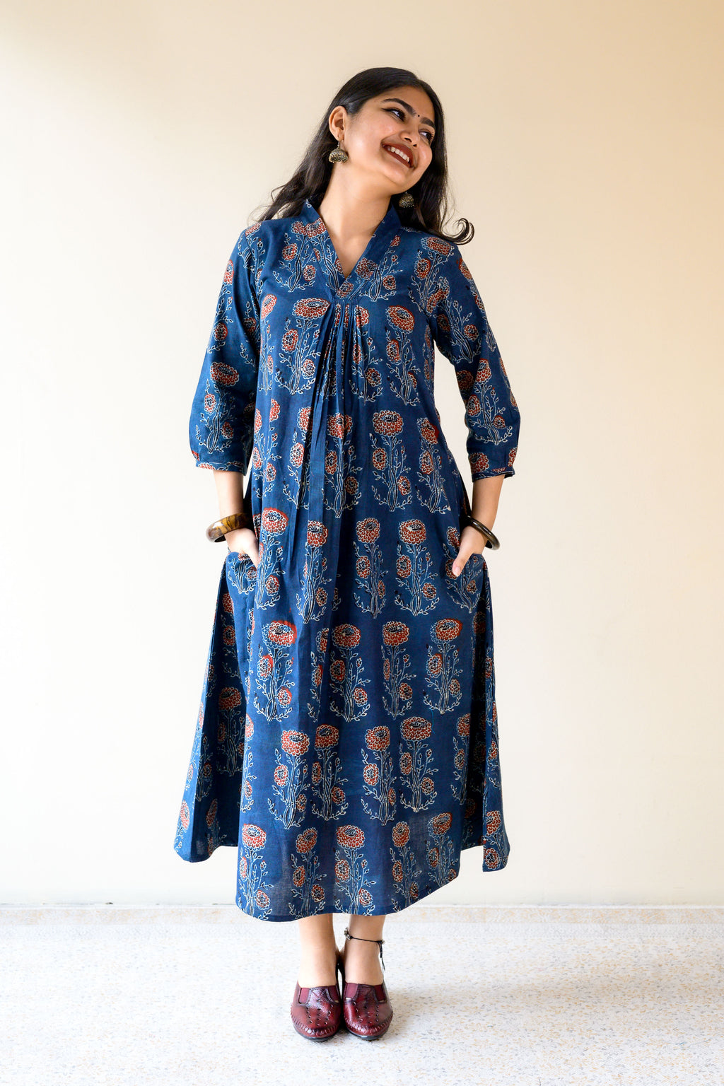 Nila Gulabo Ajrakh Dress