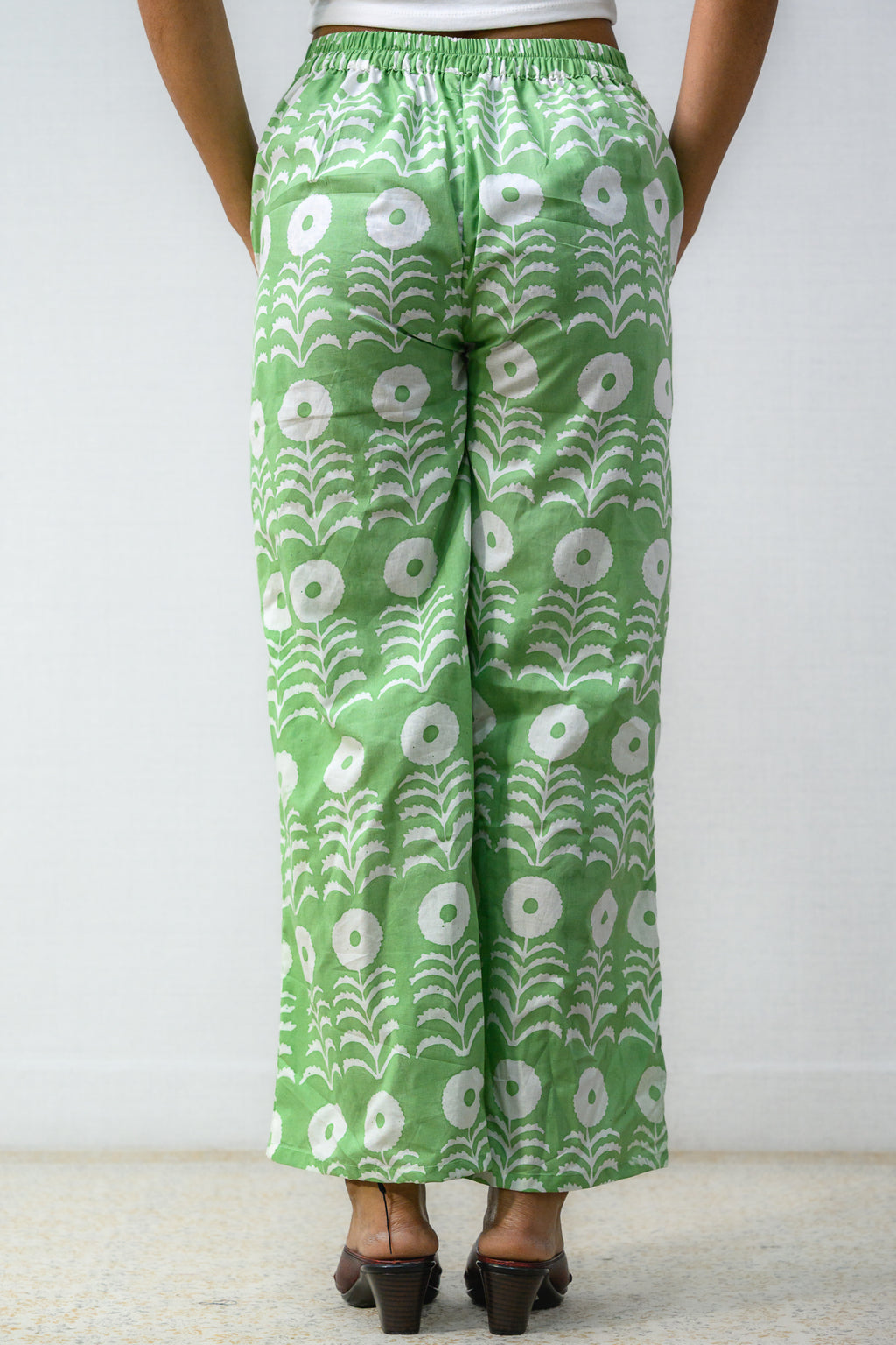 Pista Blossoms Sanganeri Pure Cotton Pants