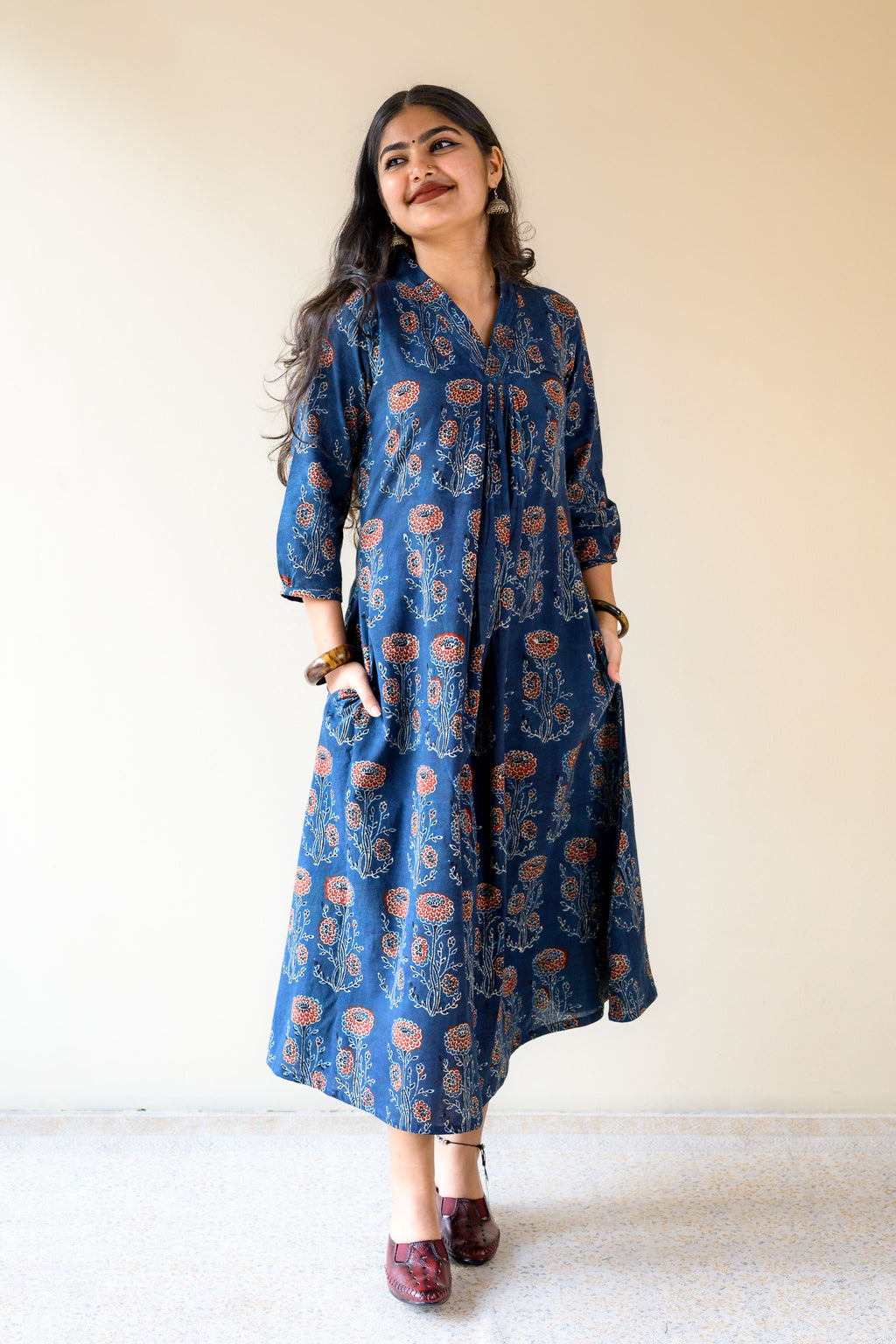 Nila Gulabo Ajrakh Dress