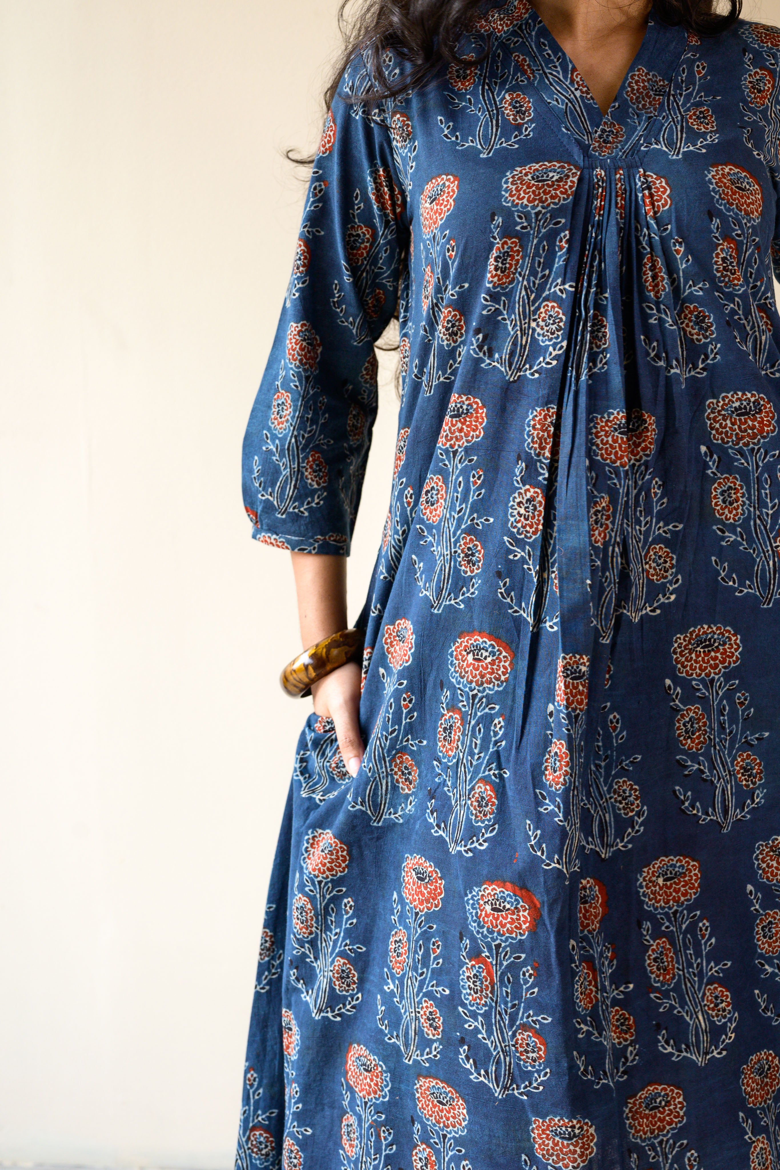 Nila Gulabo Ajrakh Dress