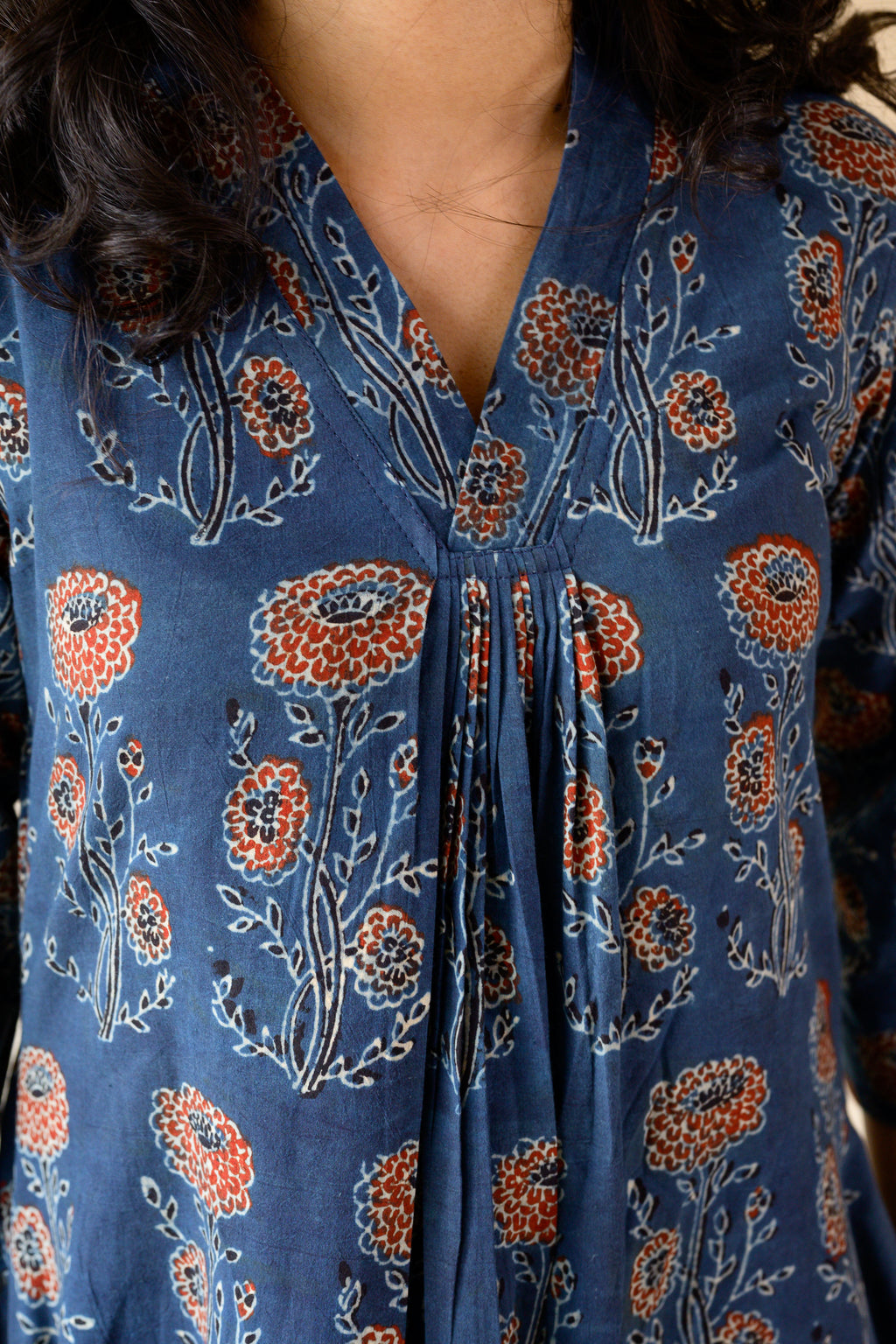 Nila Gulabo Ajrakh Dress