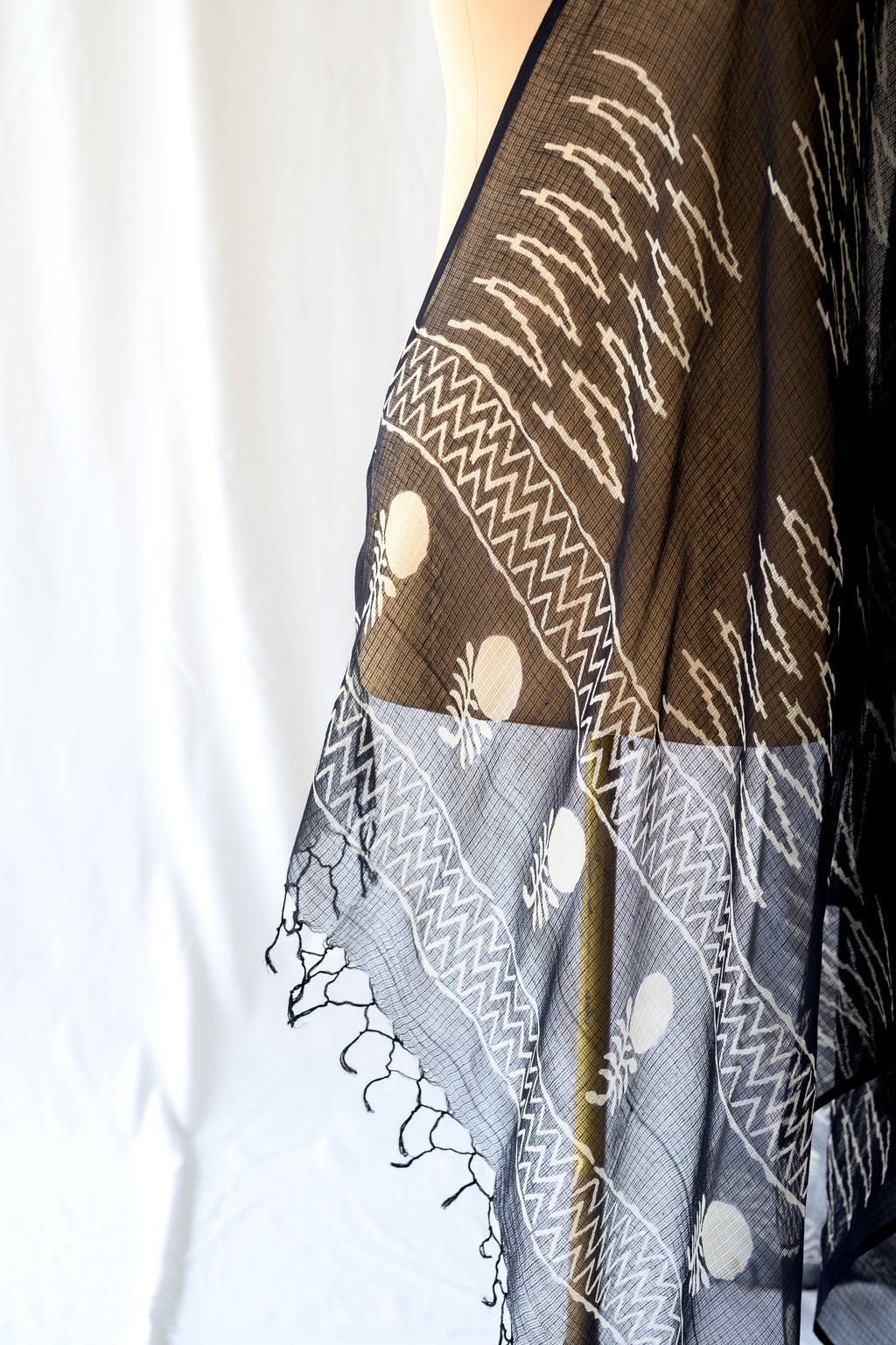 Saaya Handblock Kota Doria Dupatta