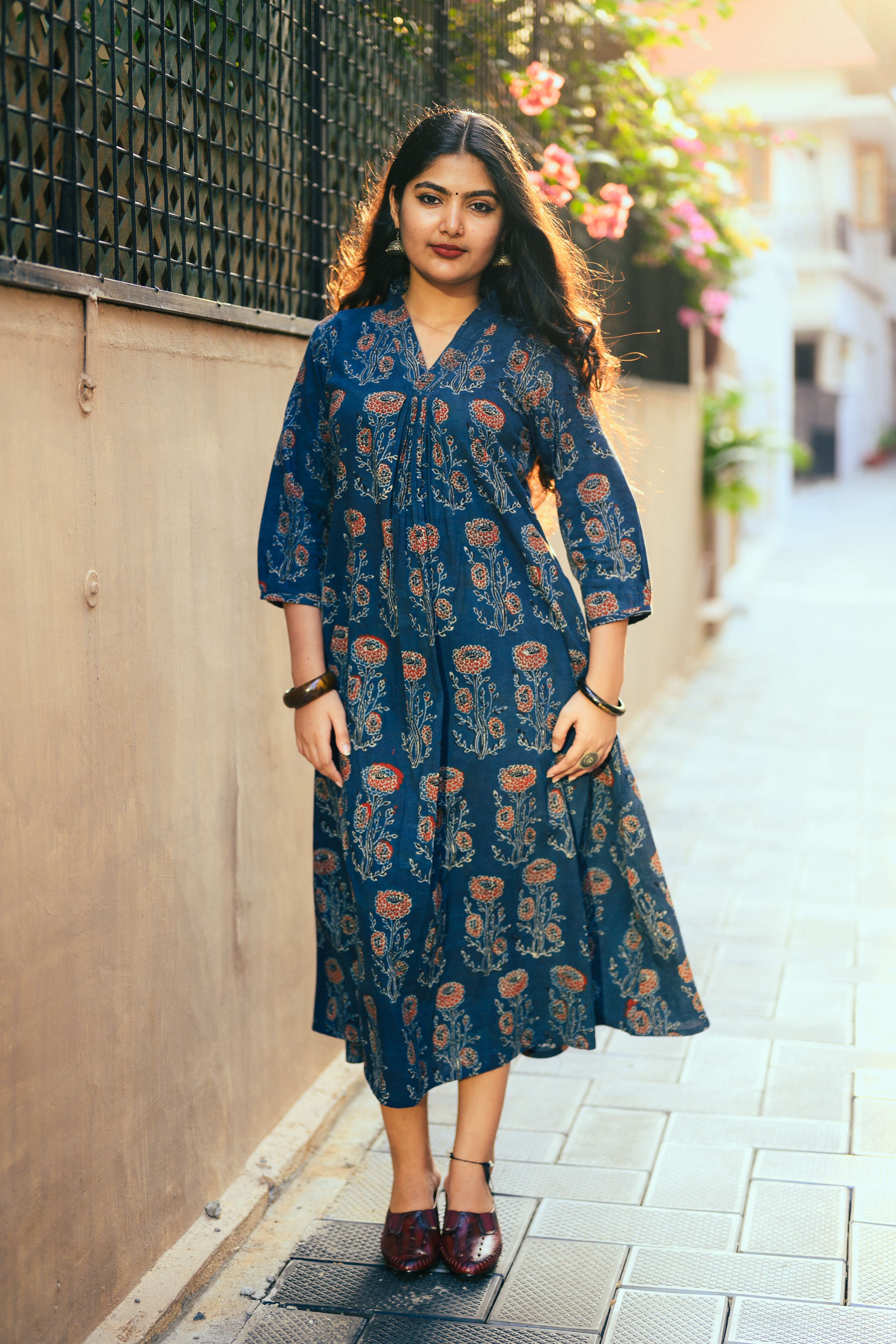 Nila Gulabo Ajrakh Dress