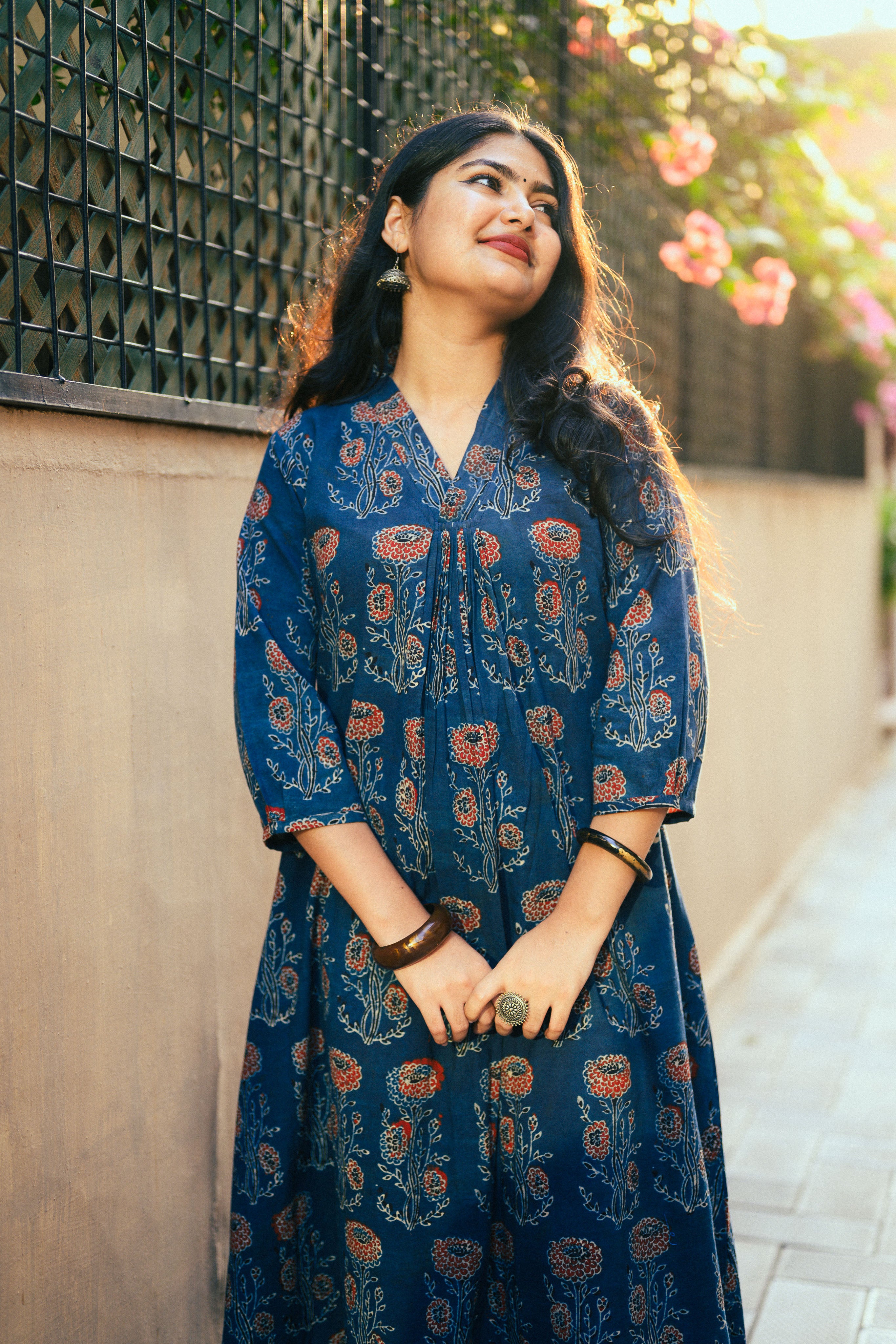 Nila Gulabo Ajrakh Dress