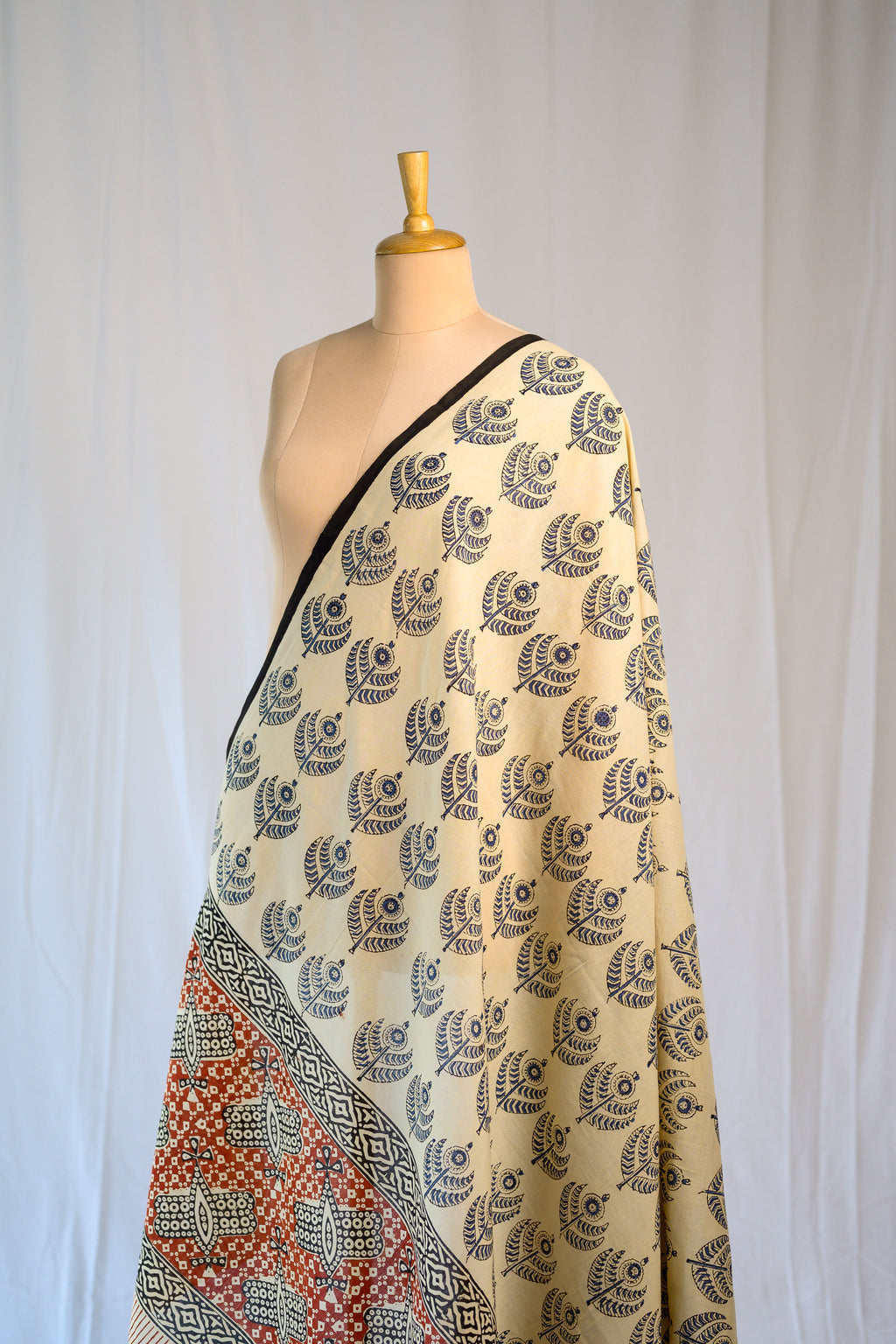 Windflowers Bagru Cotton Dupatta