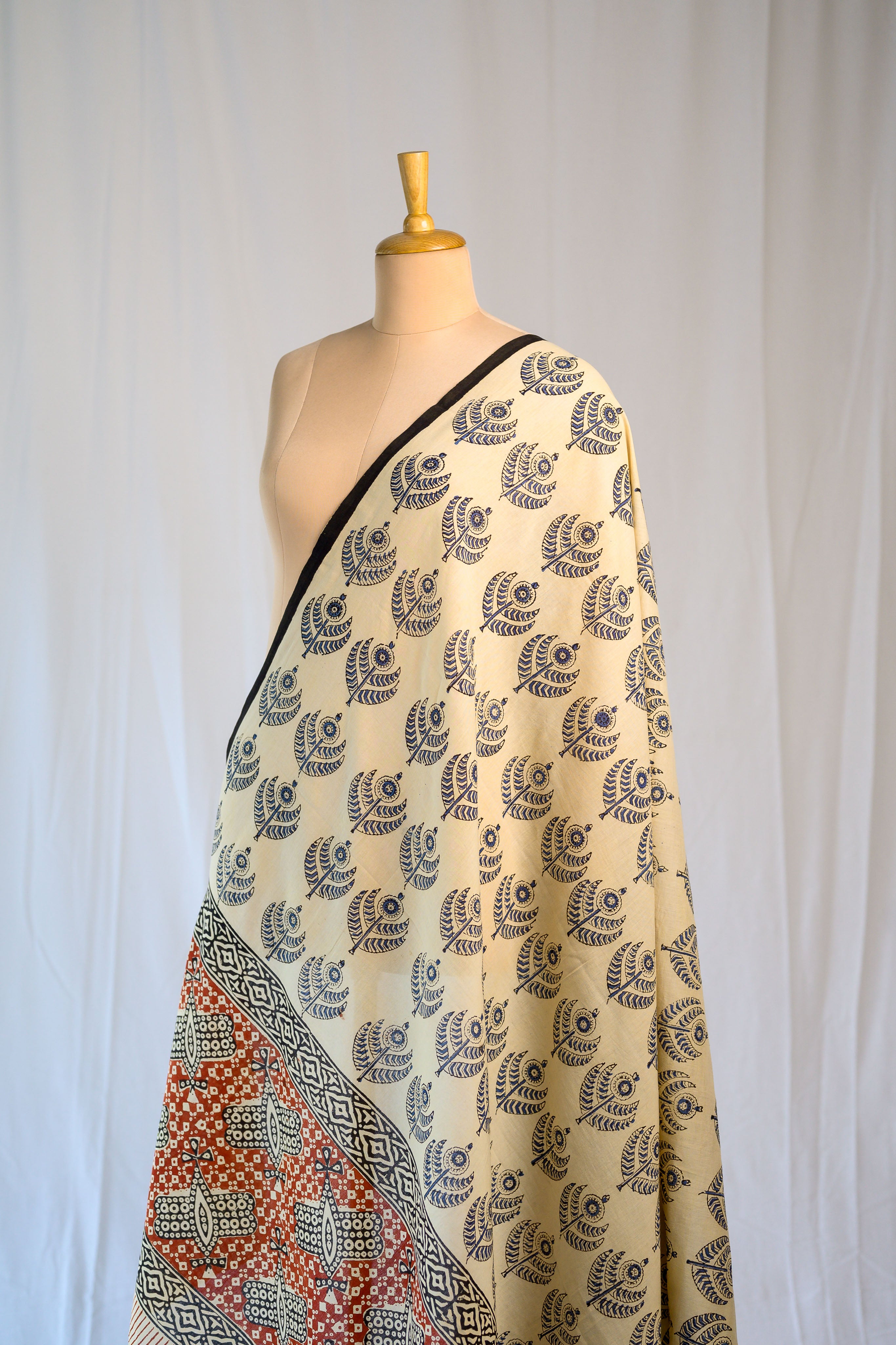 Windflowers Bagru Cotton Dupatta