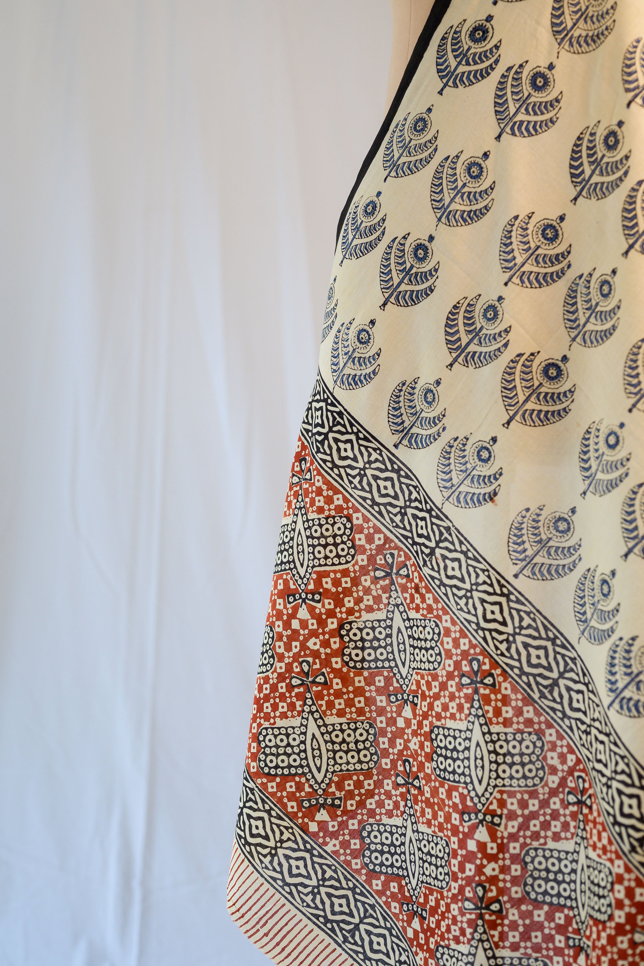 Windflowers Bagru Cotton Dupatta