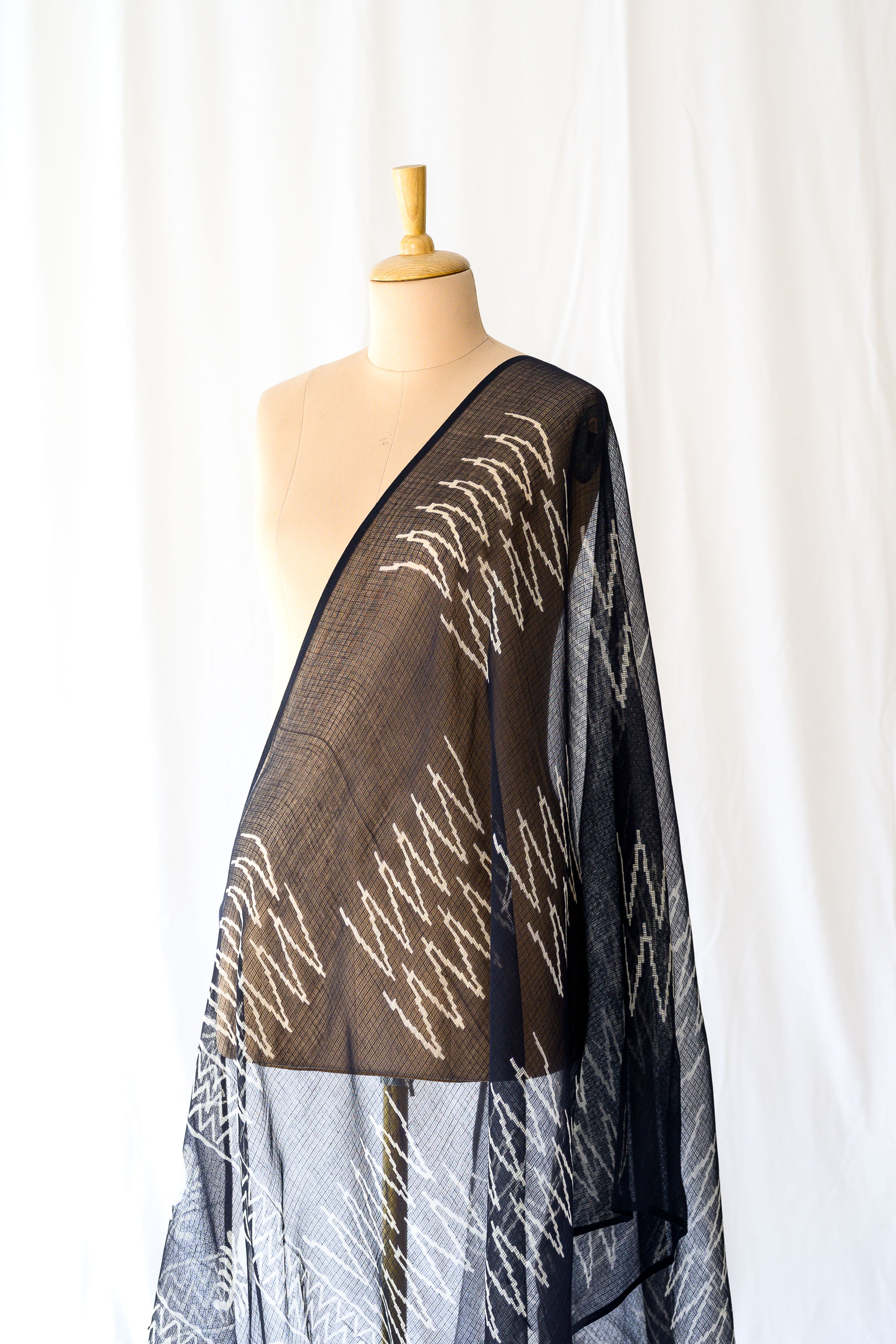 Saaya Handblock Kota Doria Dupatta