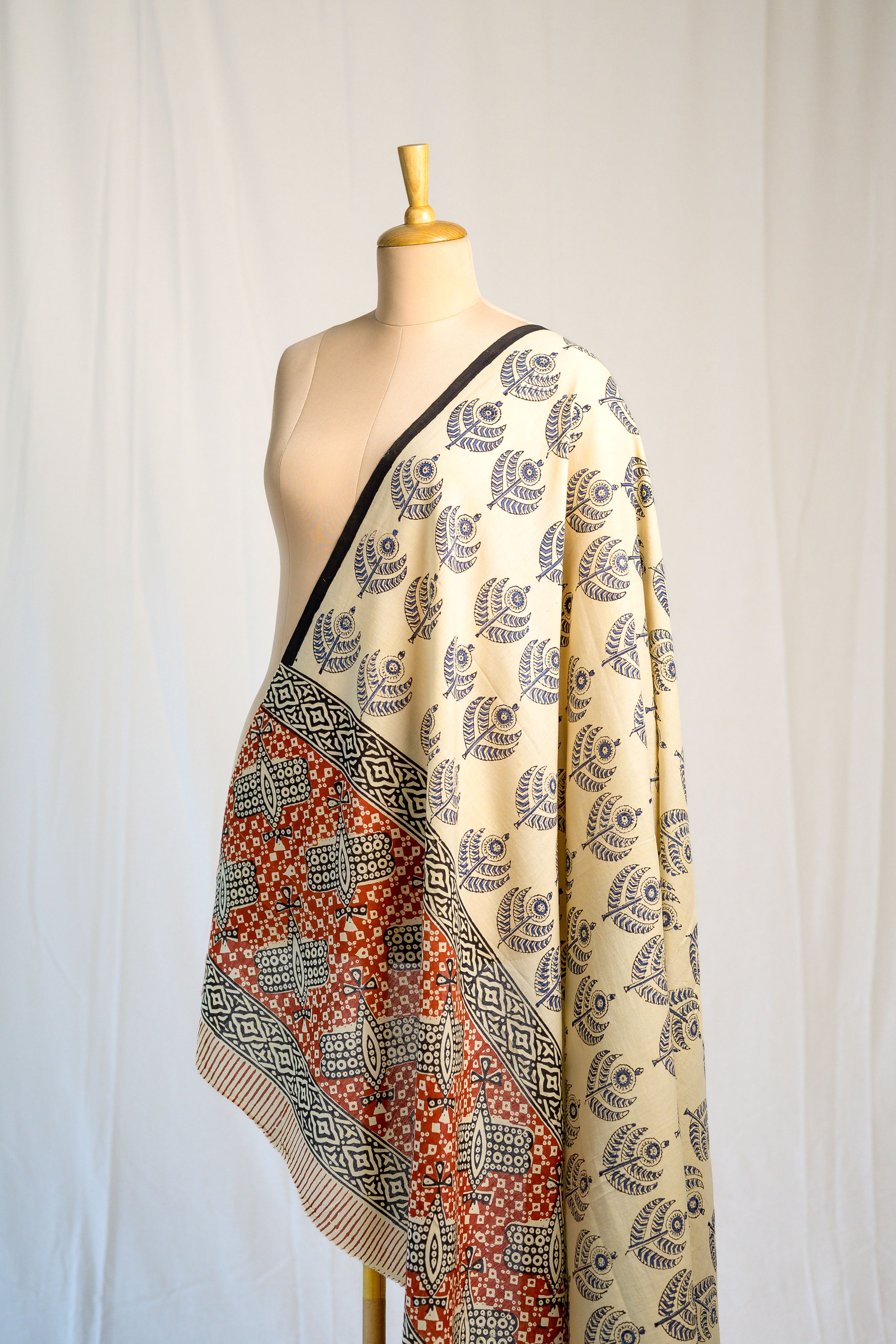 Windflowers Bagru Cotton Dupatta