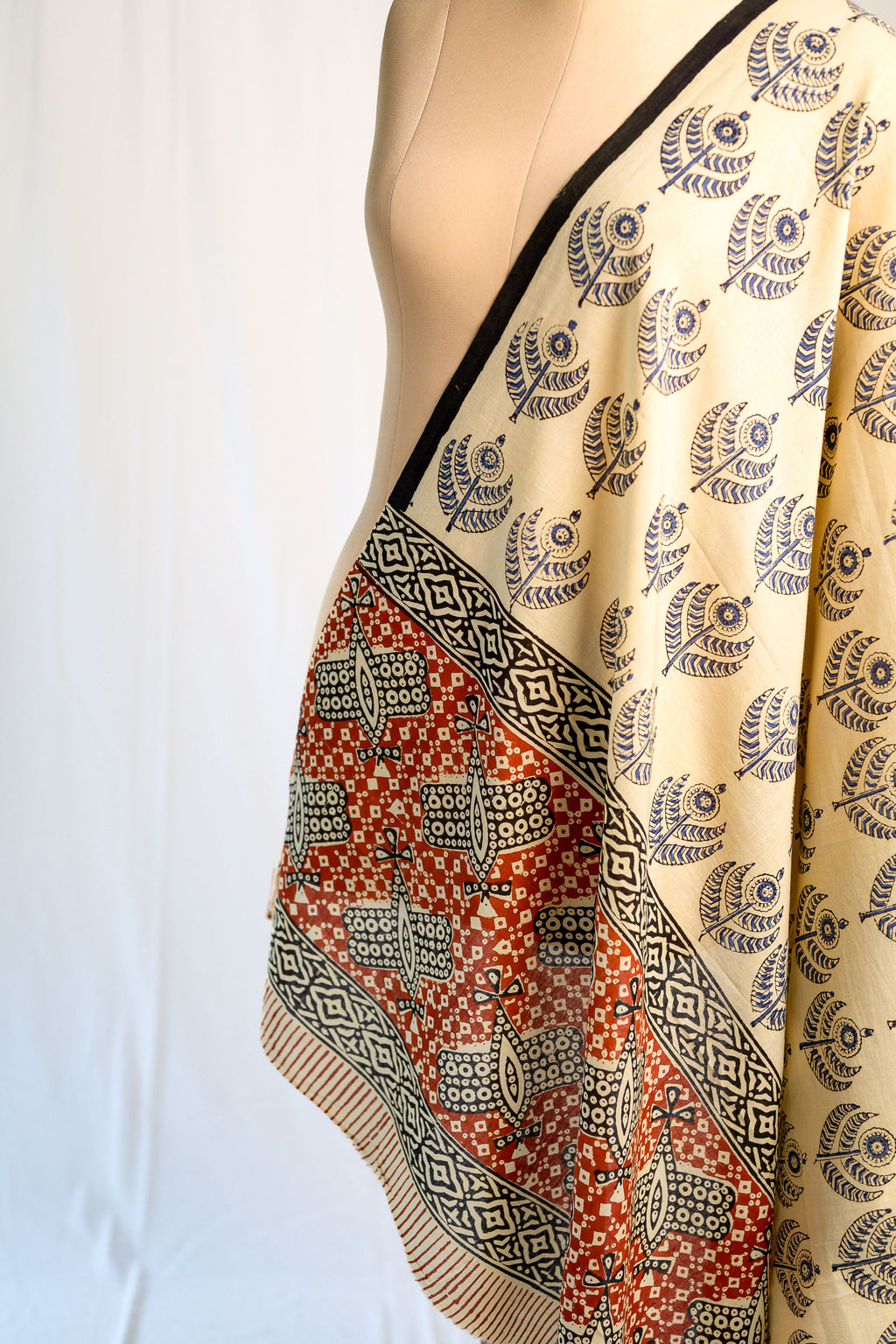Windflowers Bagru Cotton Dupatta