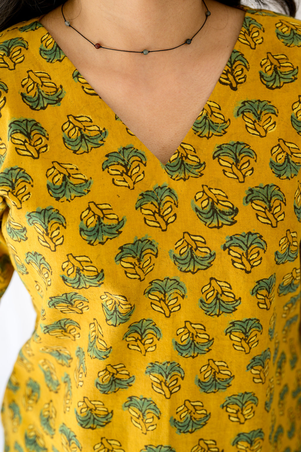 Nargis Turmeric Ajrakh Kurta