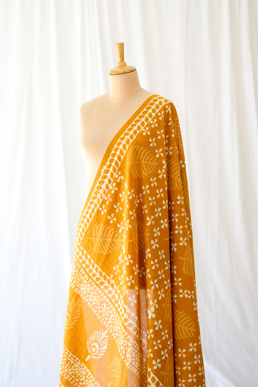 Autumn Trails Bagru Cotton Dupatta