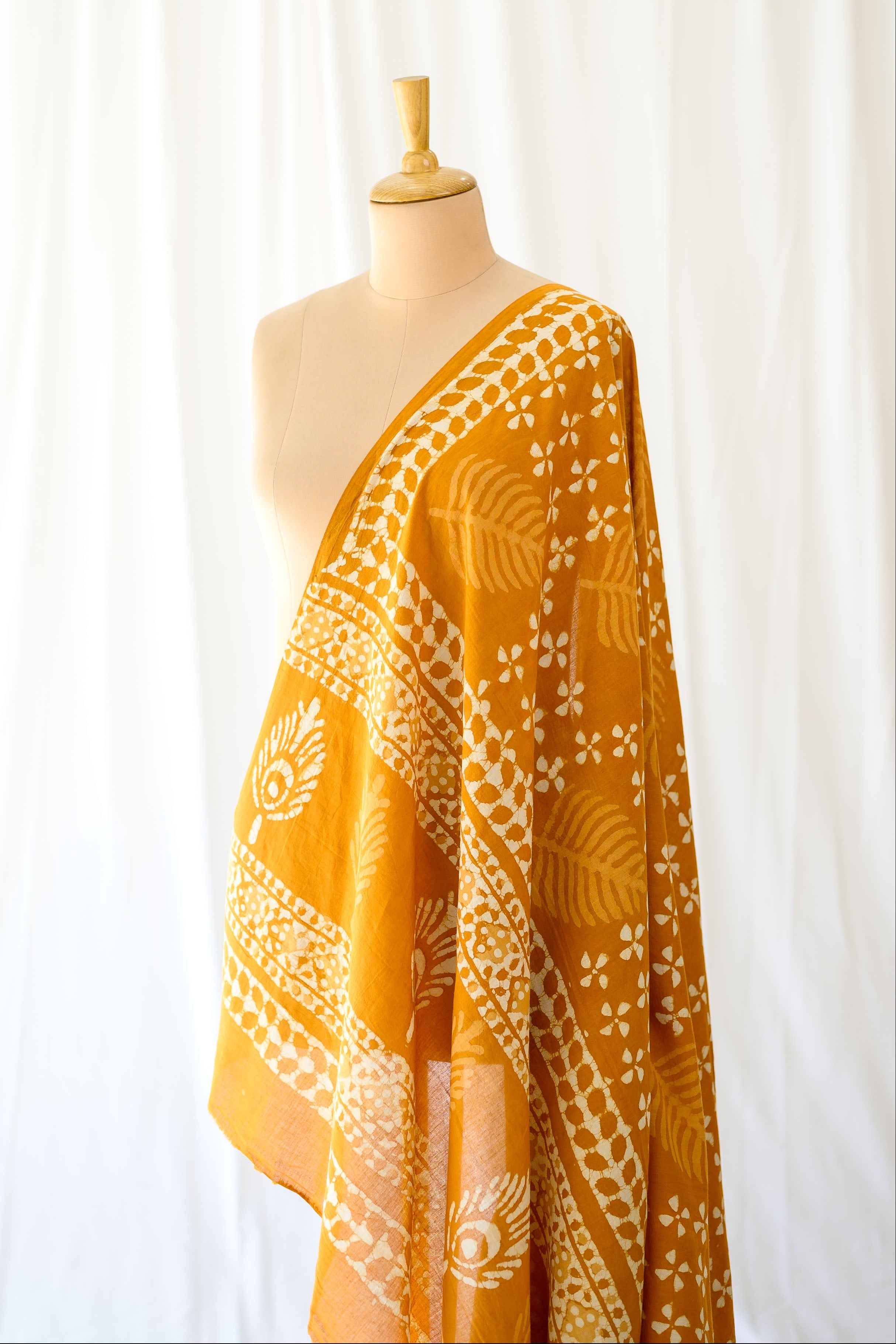 Autumn Trails Bagru Cotton Dupatta