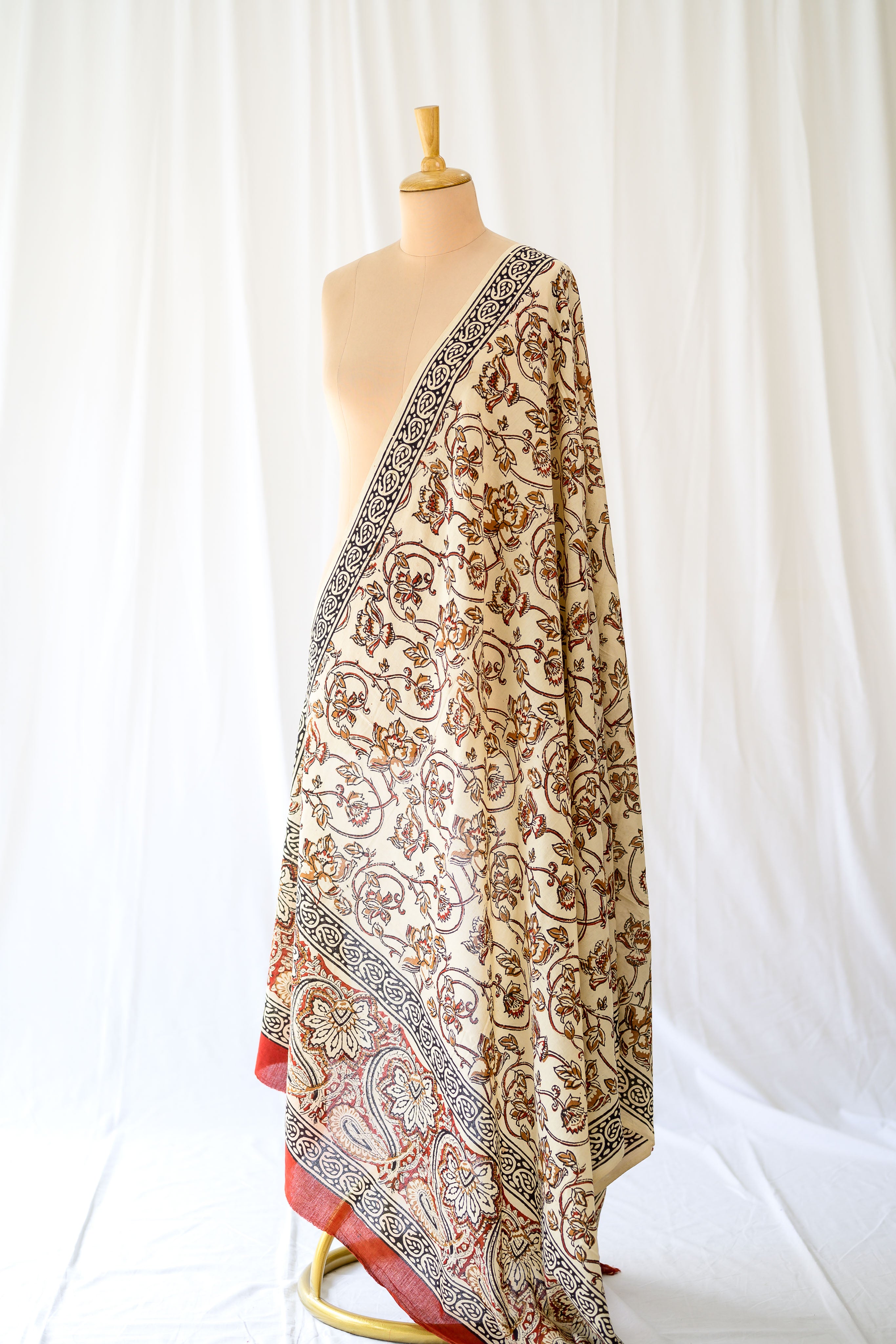 The Garden Wall Bagru Cotton Dupatta