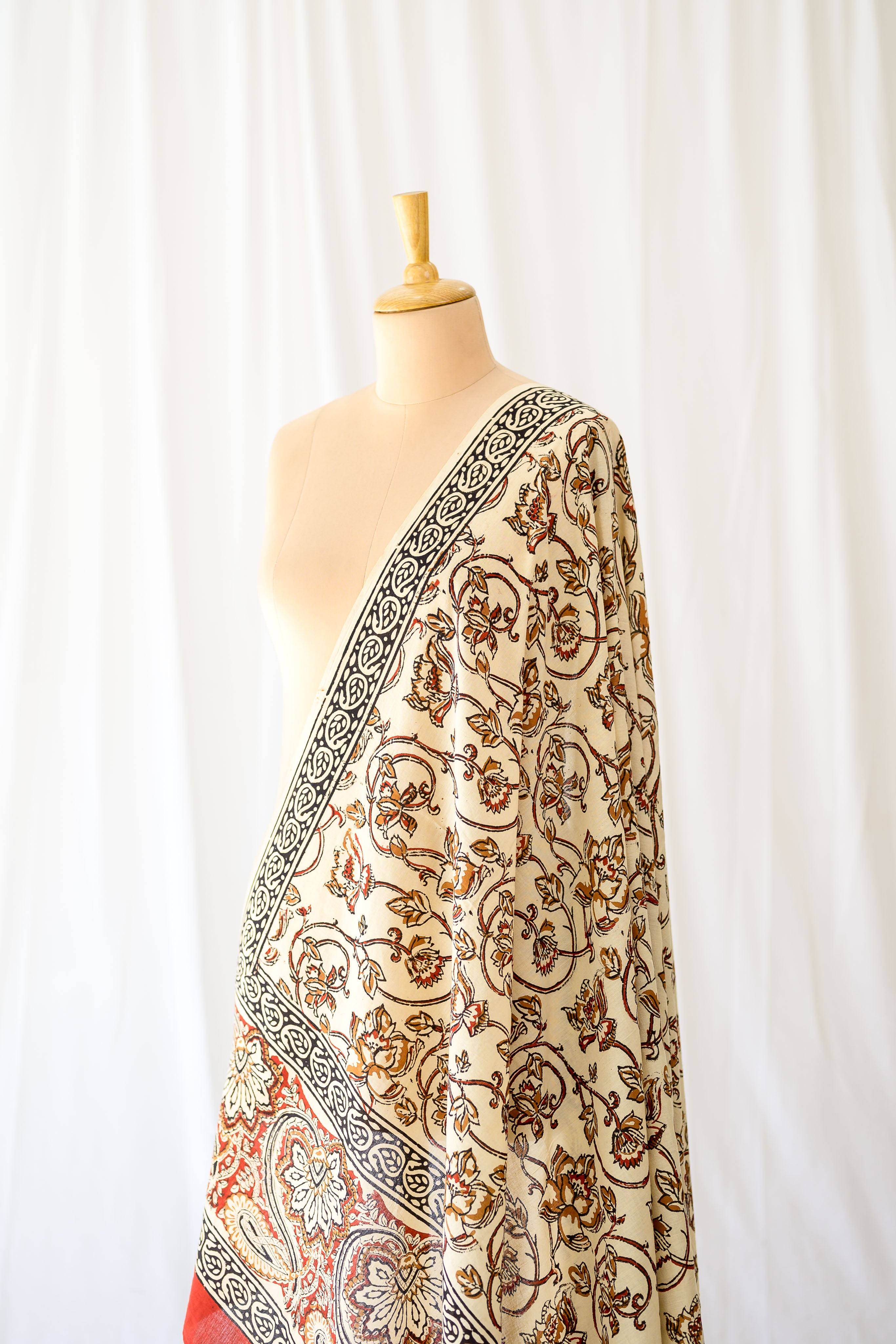 The Garden Wall Bagru Cotton Dupatta