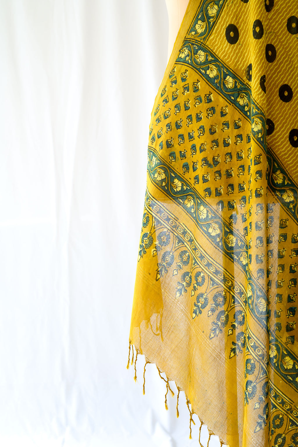 Turmeric Ajrakh Pure Cotton Dupatta