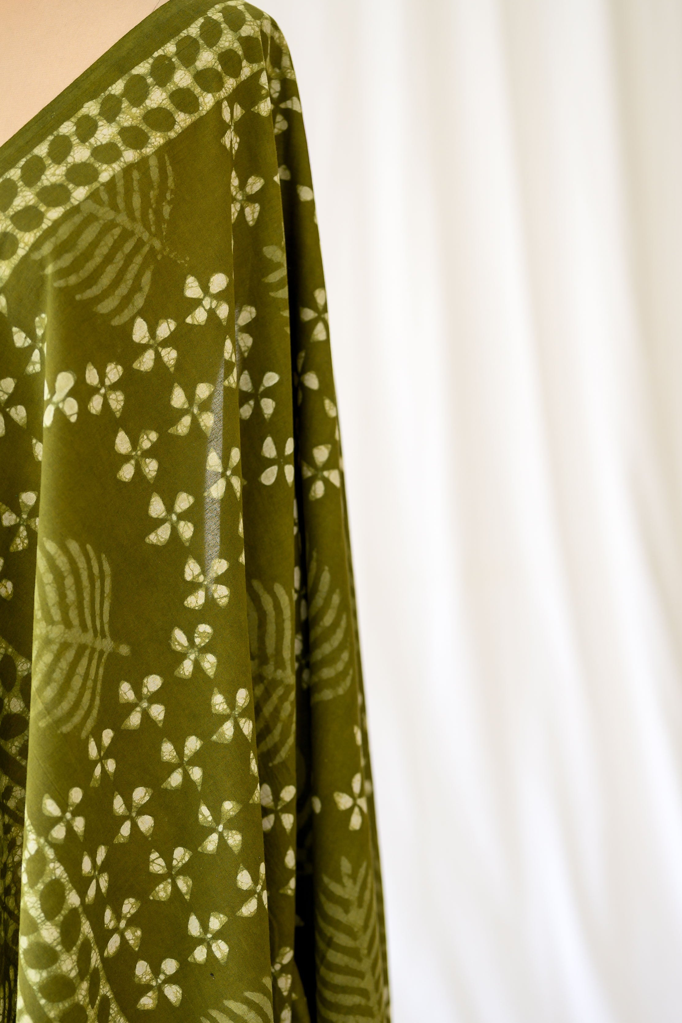 Green Cottage Bagru Cotton Dupatta