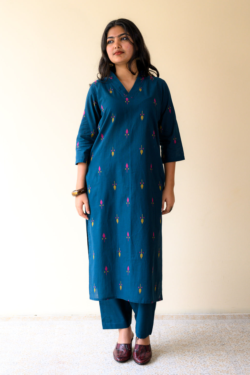 Set of 2- Inara Blue South Cotton Kurta & Pants Set
