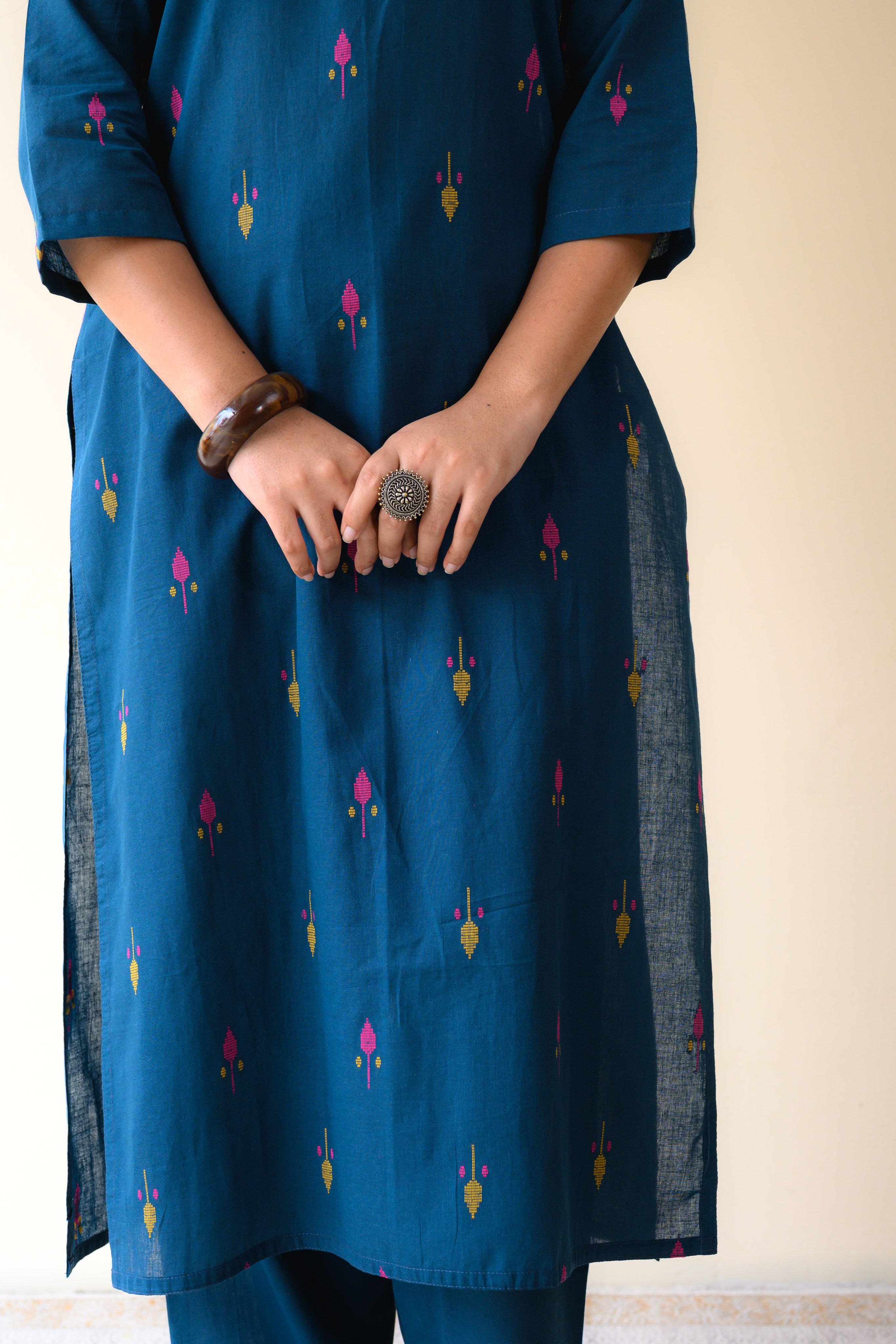 Set of 2- Inara Blue South Cotton Kurta & Pants Set