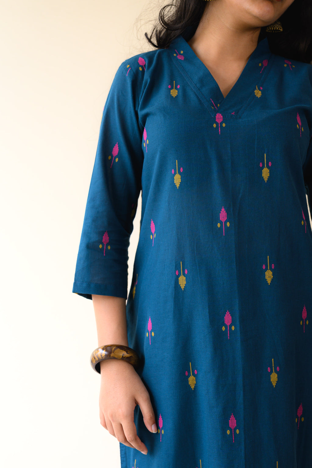 Set of 2- Inara Blue South Cotton Kurta & Pants Set