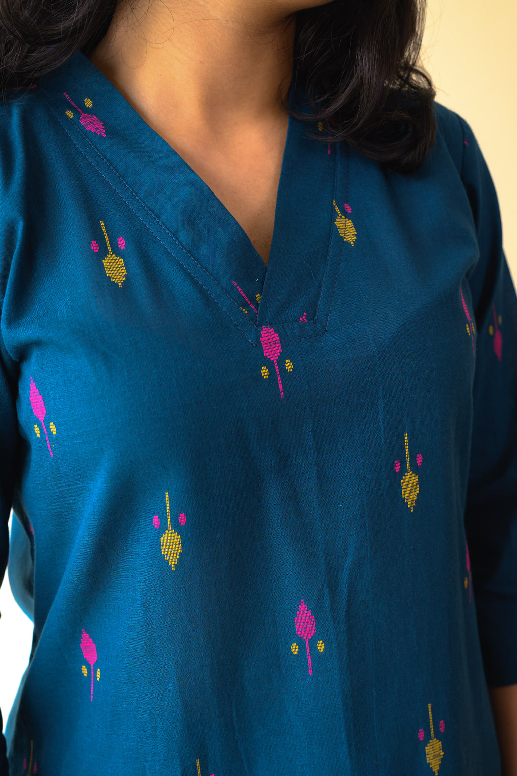 Set of 2- Inara Blue South Cotton Kurta & Pants Set