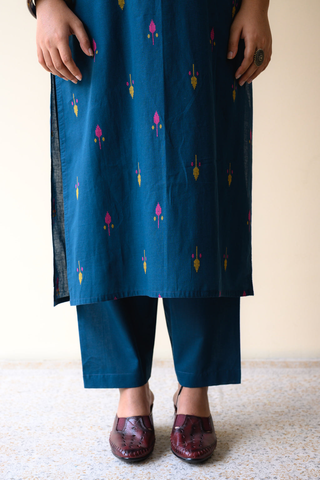 Set of 2- Inara Blue South Cotton Kurta & Pants Set