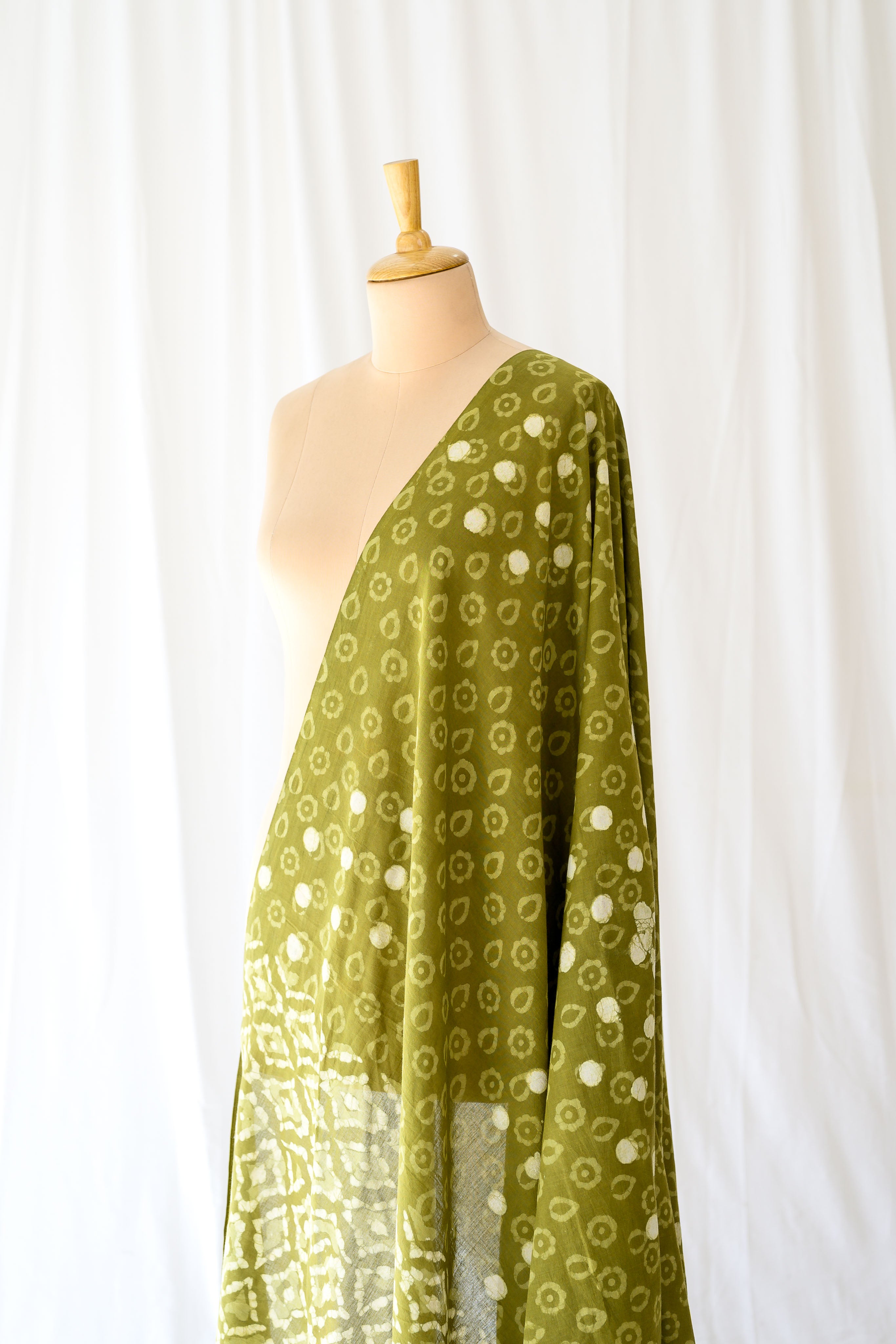 Olive Waters Bagru Cotton Dupatta