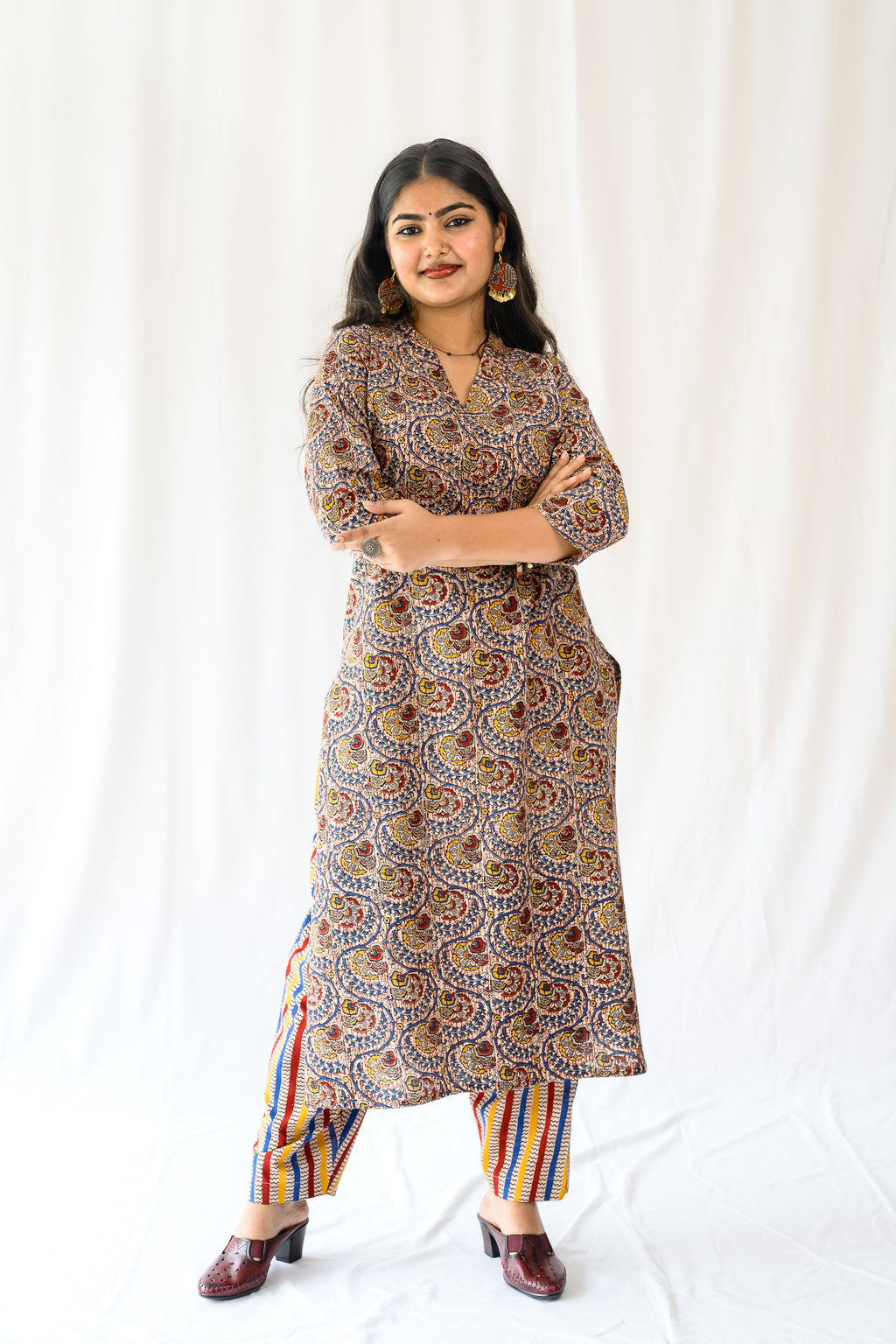 Set of 2- Reva Kalamkari Kurta & Pants Set