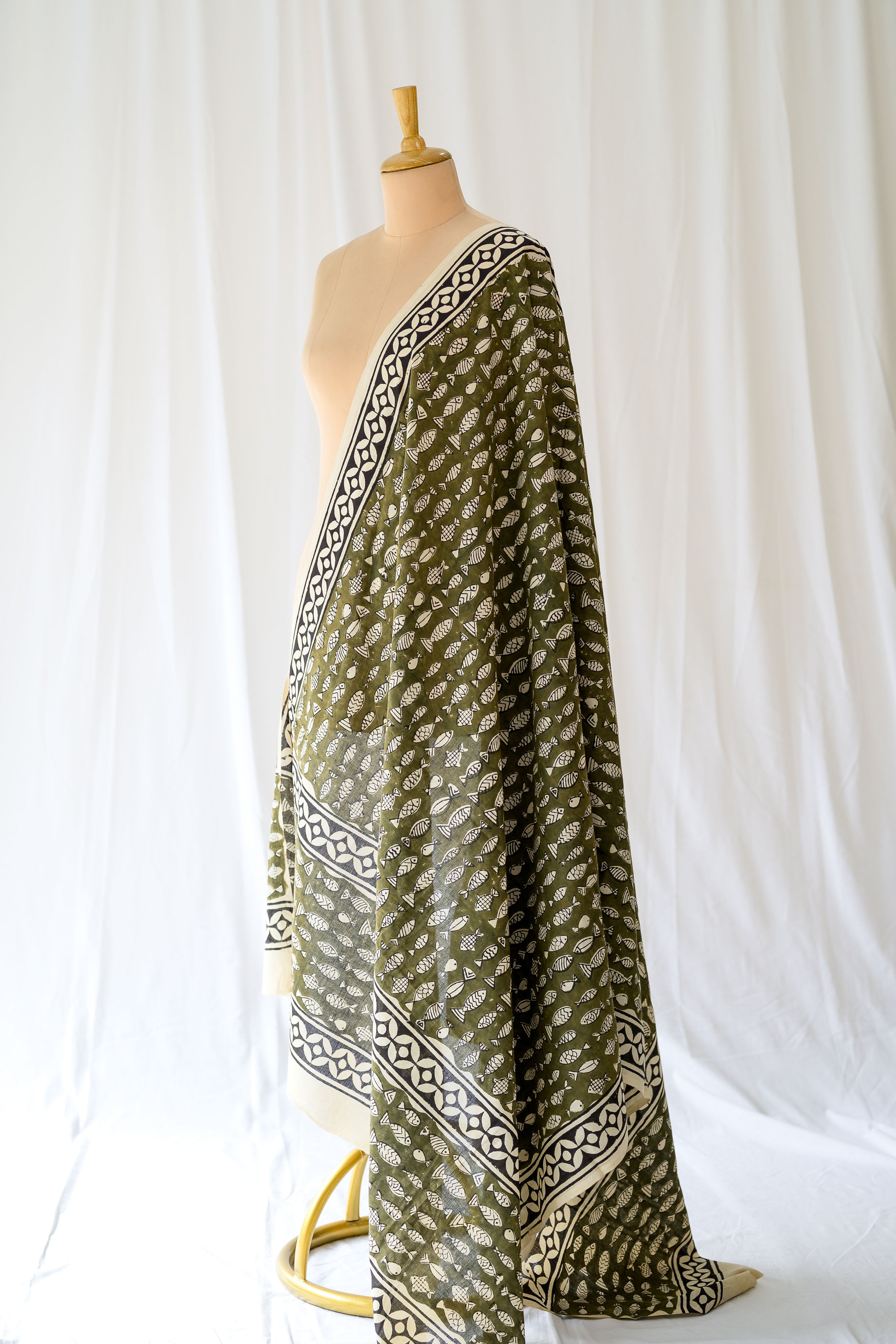 River Song Bagru Cotton Dupatta