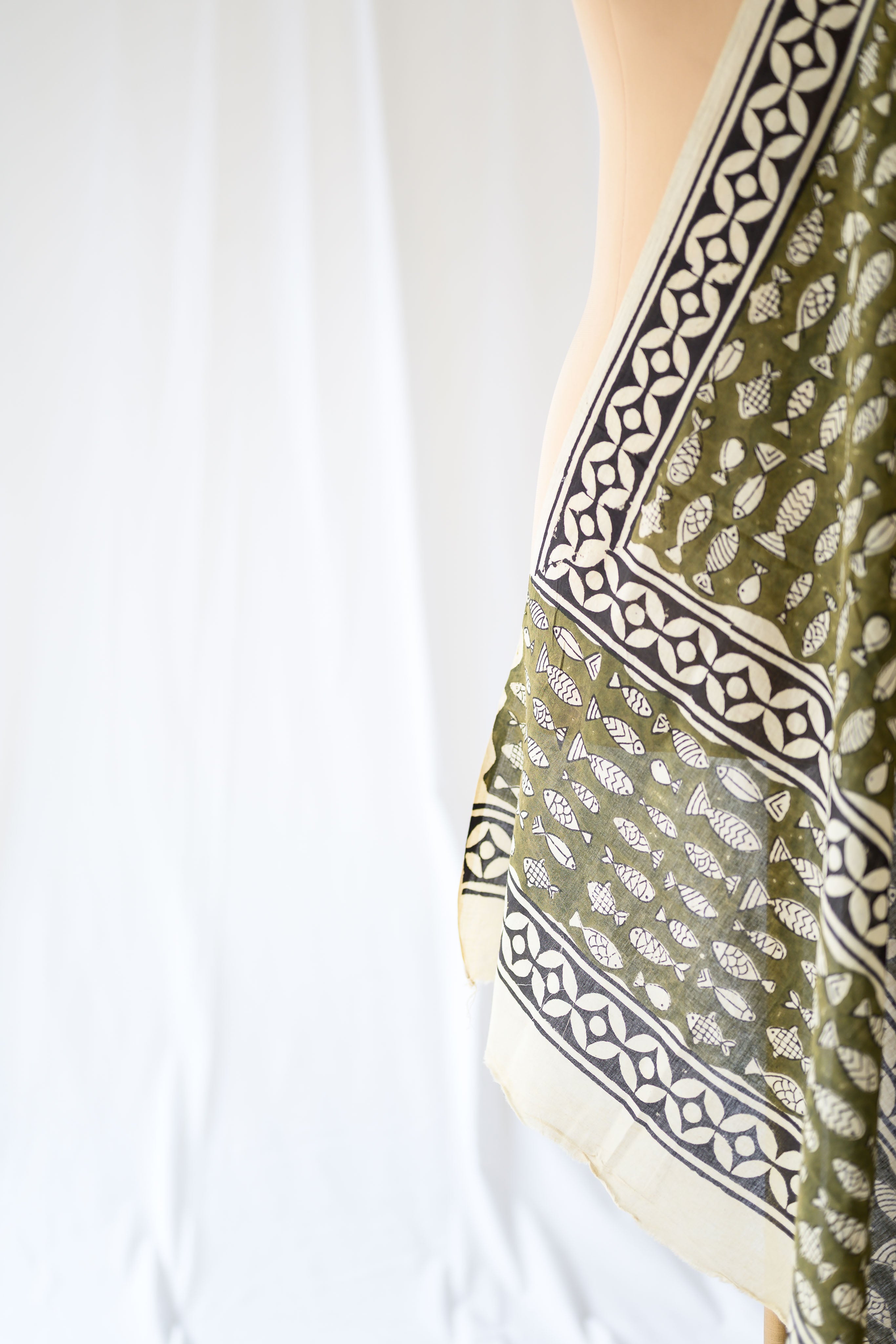 River Song Bagru Cotton Dupatta