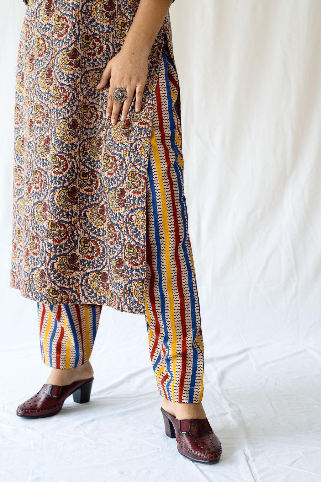 Set of 2- Reva Kalamkari Kurta & Pants Set