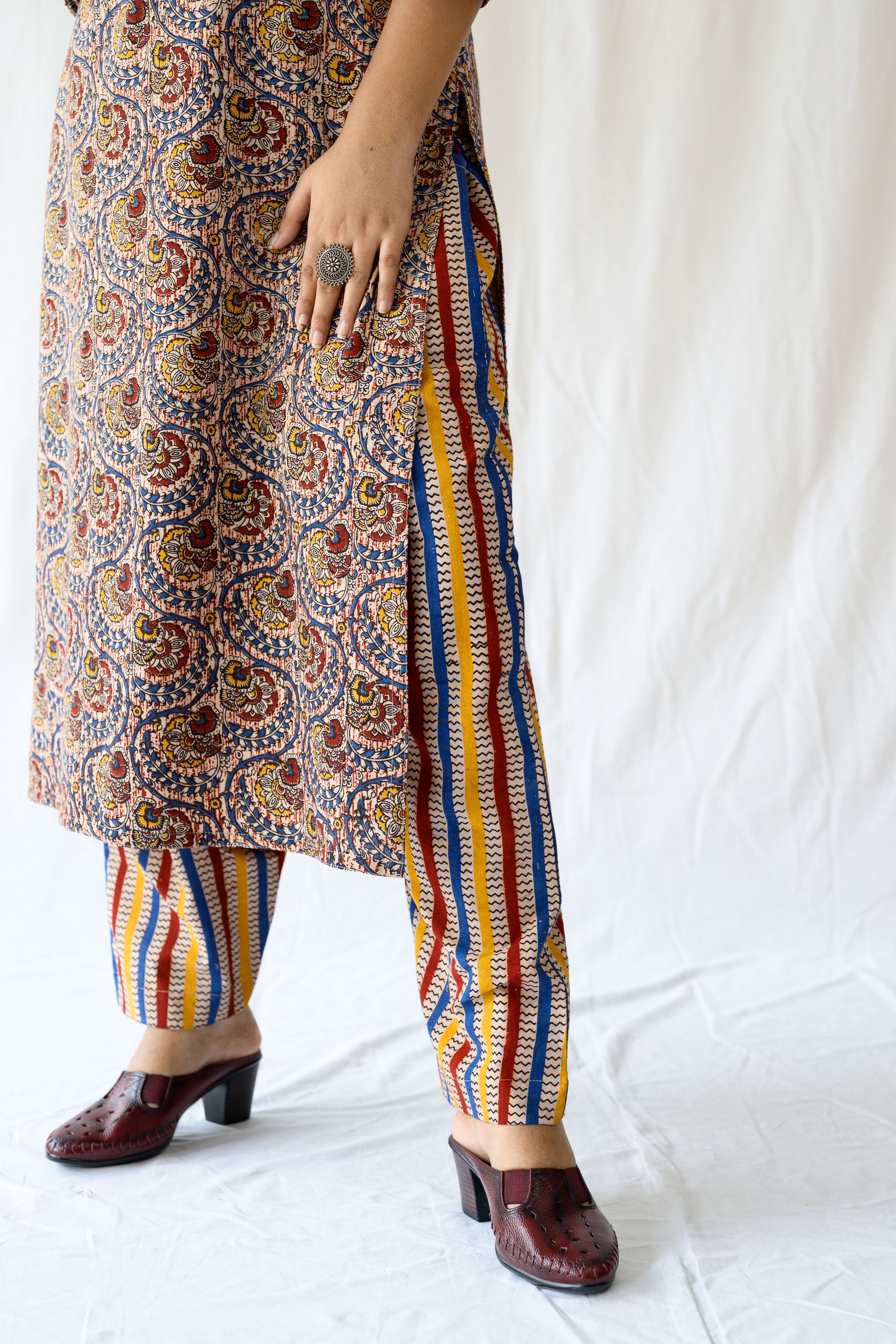 Set of 2- Reva Kalamkari Kurta & Pants Set