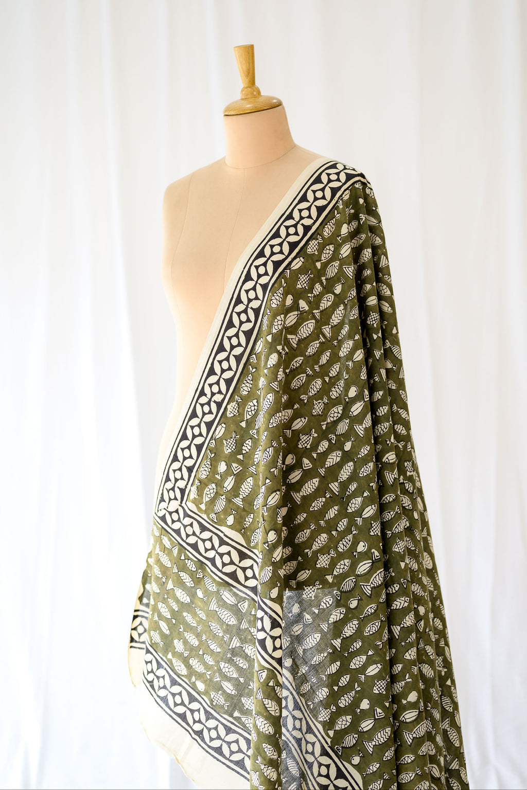 River Song Bagru Cotton Dupatta