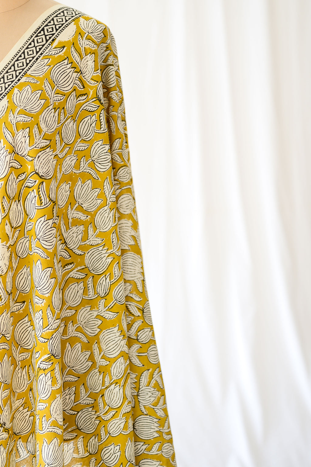 Sunlit Blossoms Bagru Cotton Dupatta