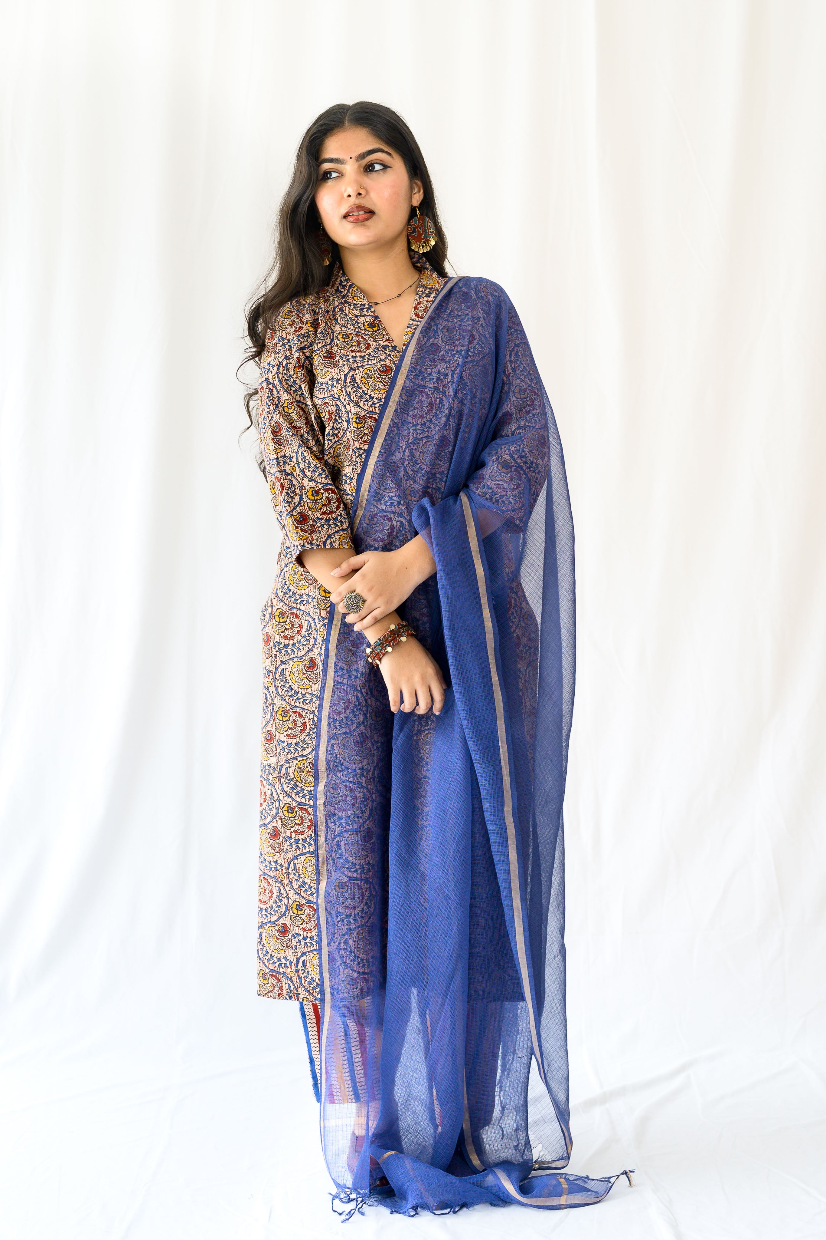 Set of 2- Reva Kalamkari Kurta & Pants Set