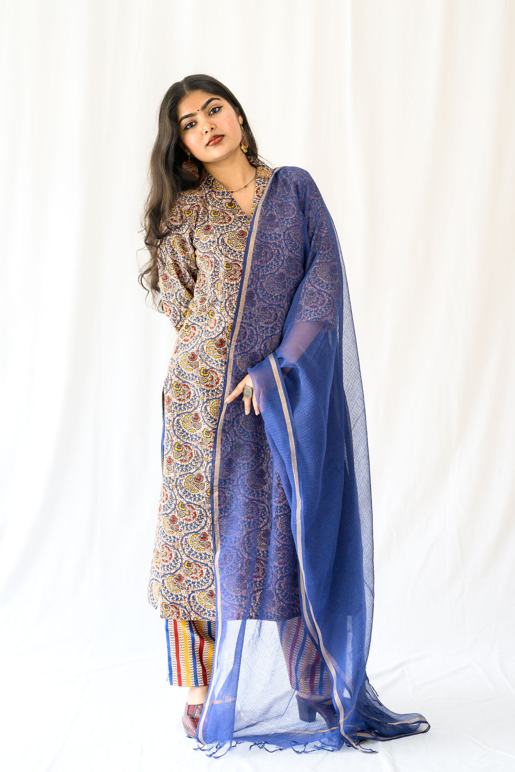 Set of 2- Reva Kalamkari Kurta & Pants Set
