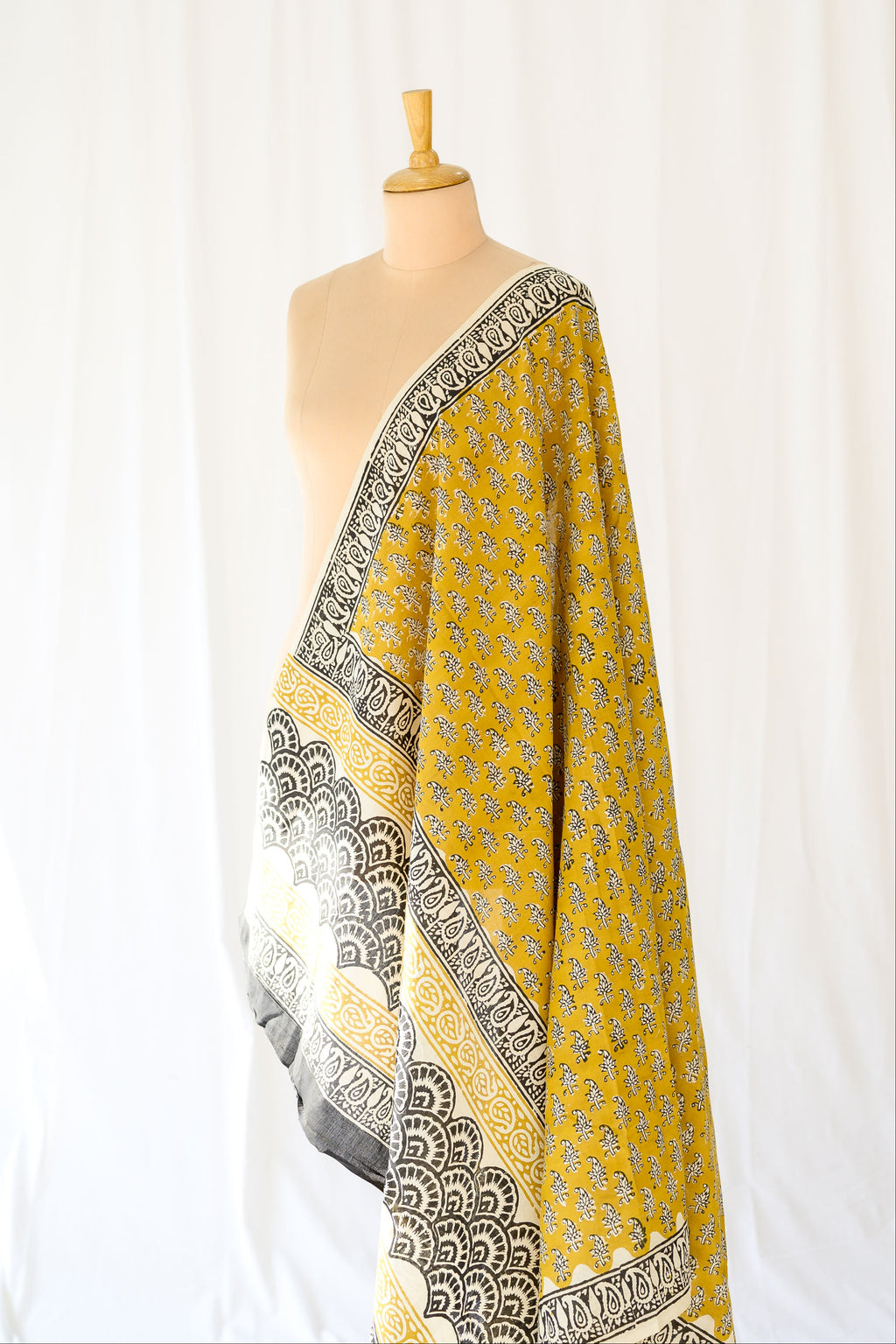 Courtyard Blooms Bagru Cotton Dupatta