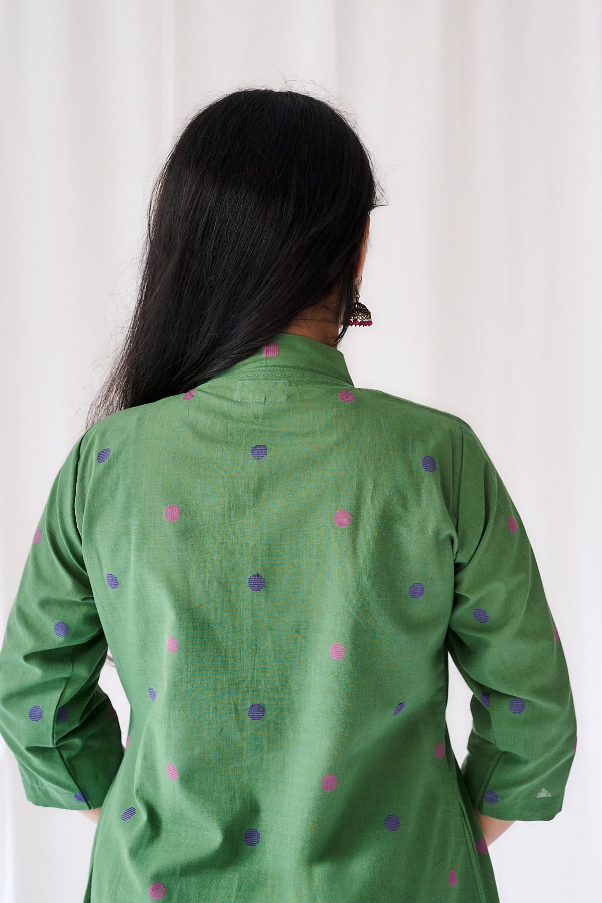 Set of 2- Ishira Green South Cotton Kurta & Pants Set