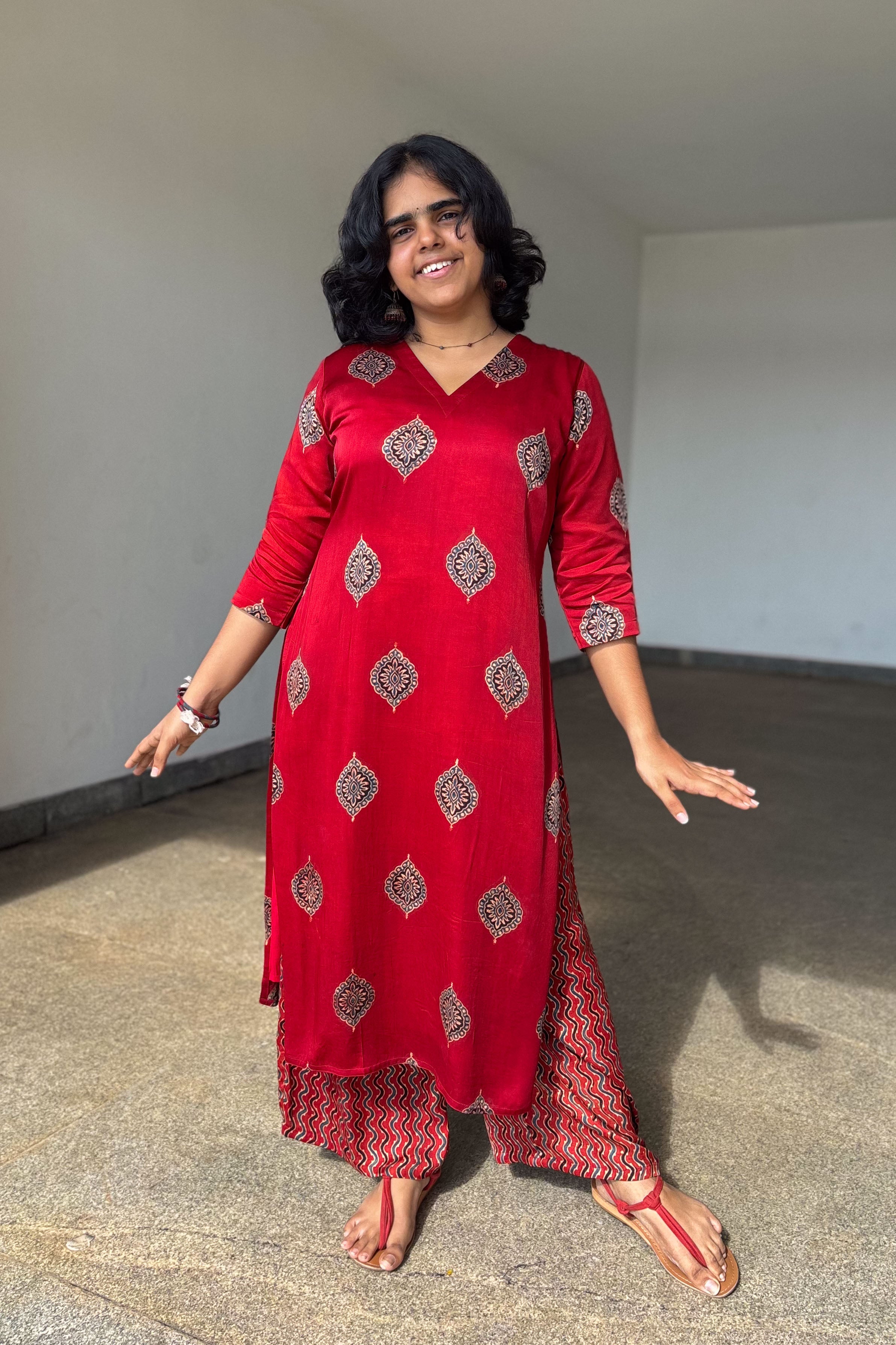 Gulrang Modal Ajrakh Kurta