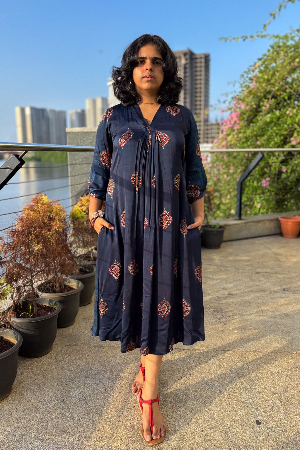 Saayal Modal Ajrakh Dress