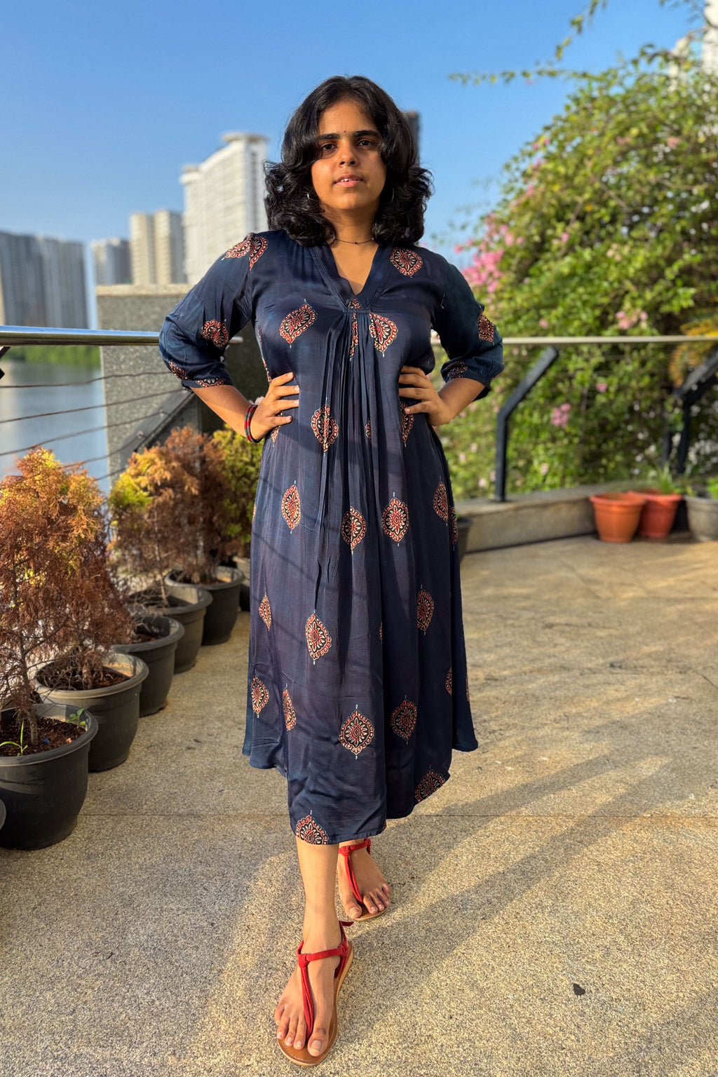 Saayal Modal Ajrakh Dress