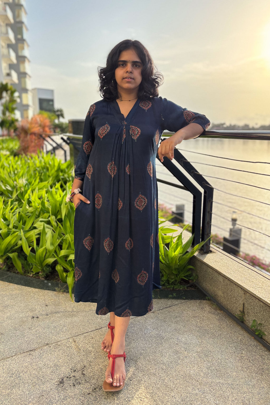 Saayal Modal Ajrakh Dress