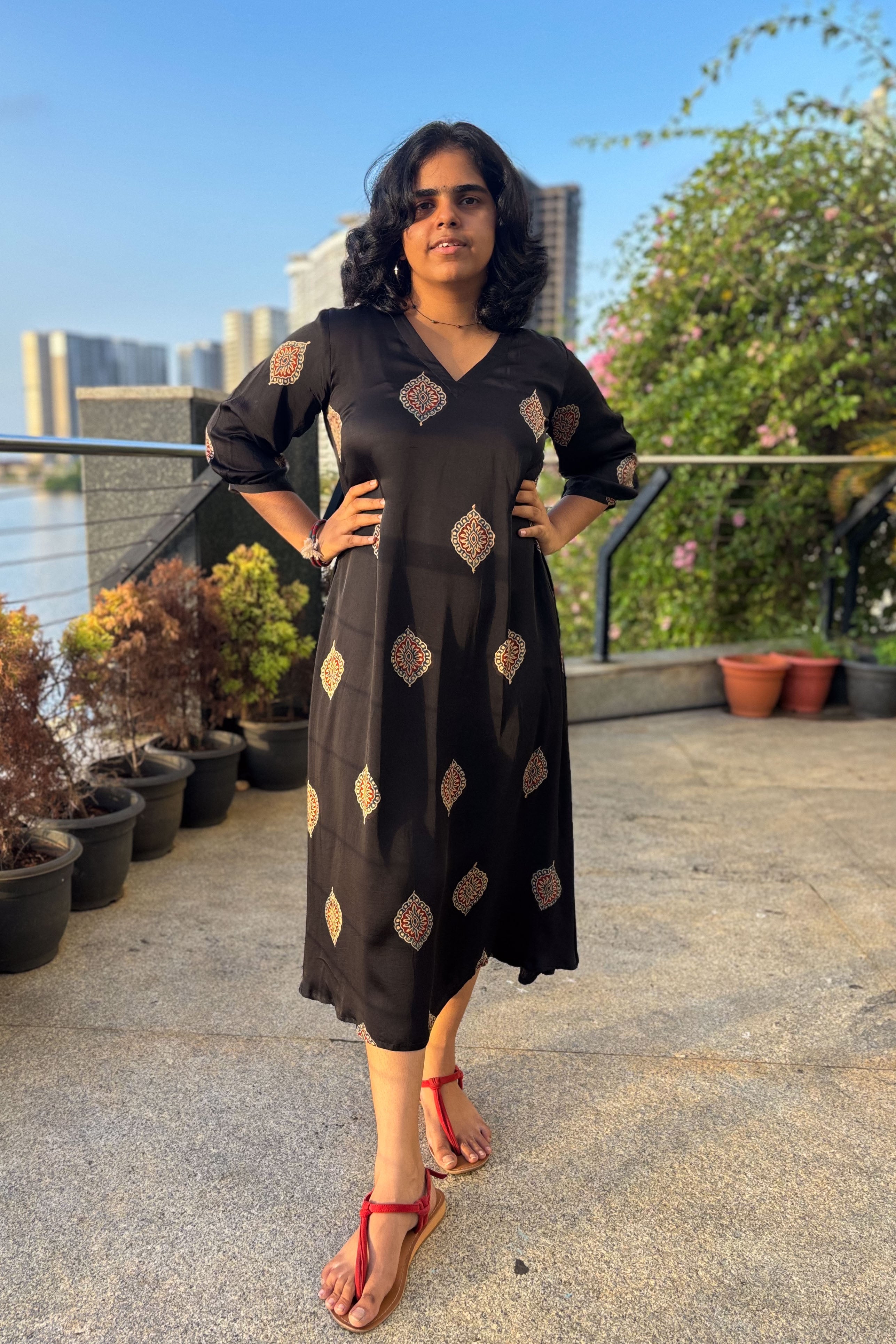 Zinaya Modal Ajrakh Dress