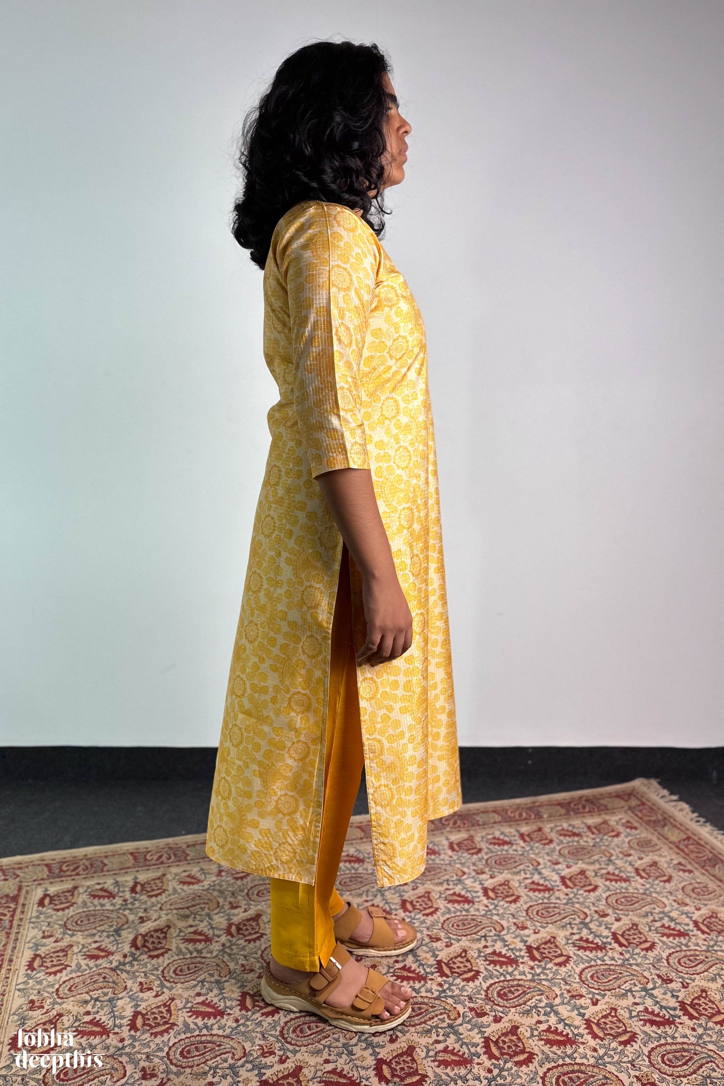 The Monsoon Pastels: Yellow Straight Kurta