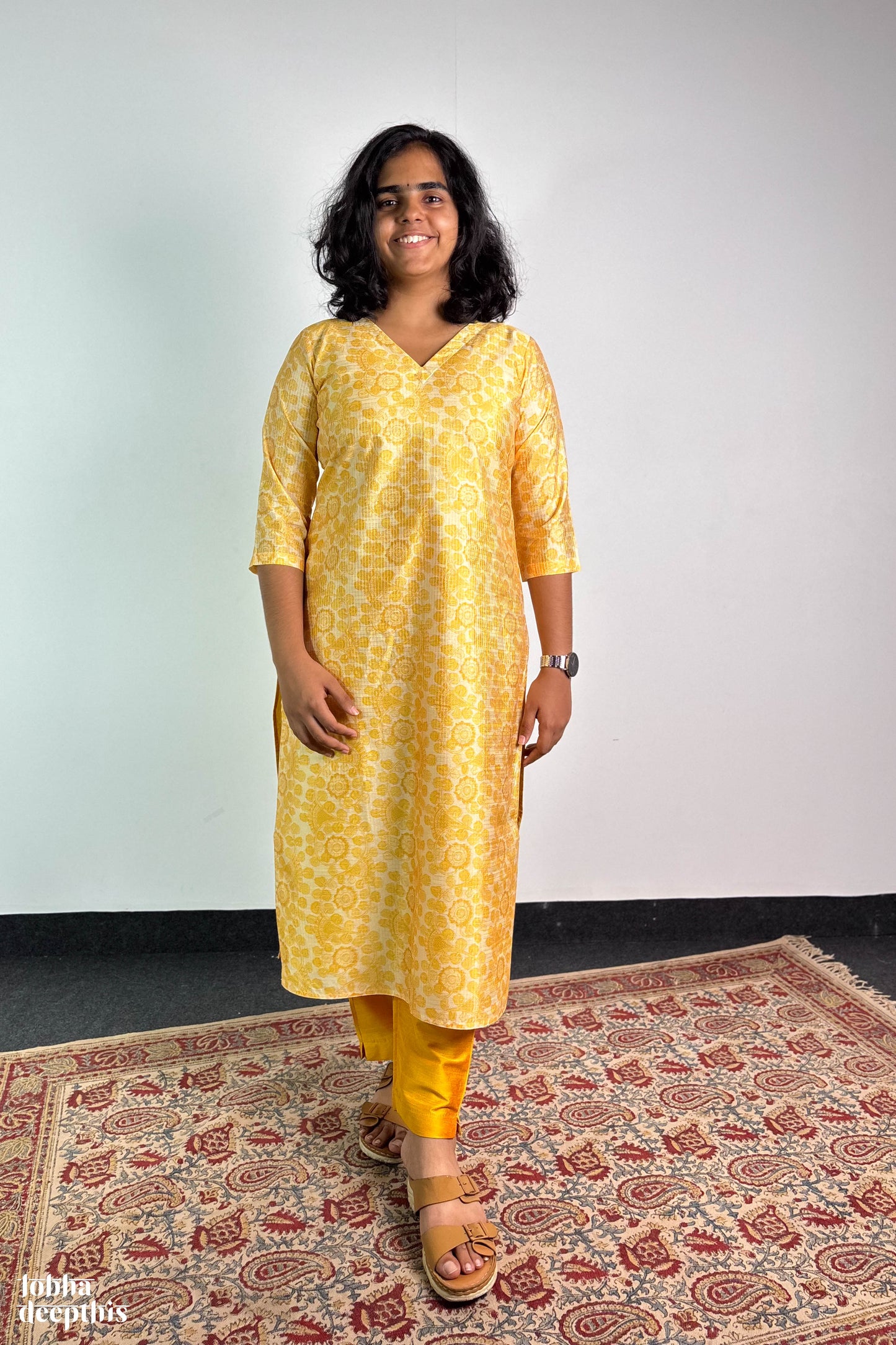 The Monsoon Pastels: Yellow Straight Kurta