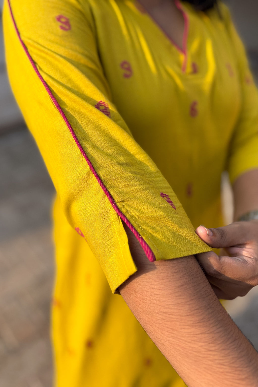 Lemon South Cotton Aline Kurta