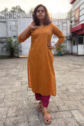 Copper South Cotton Straight Kurta