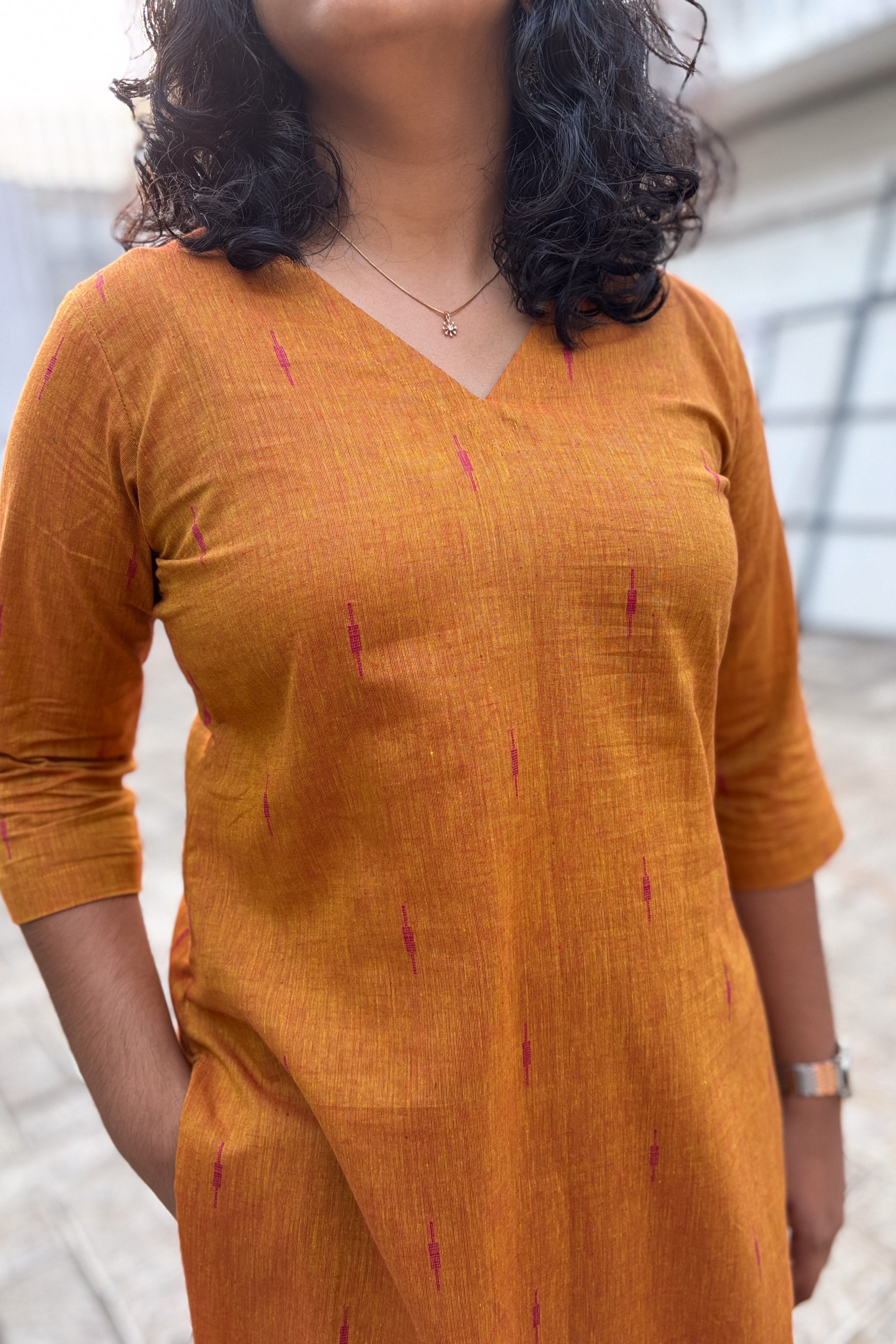 Copper South Cotton Straight Kurta