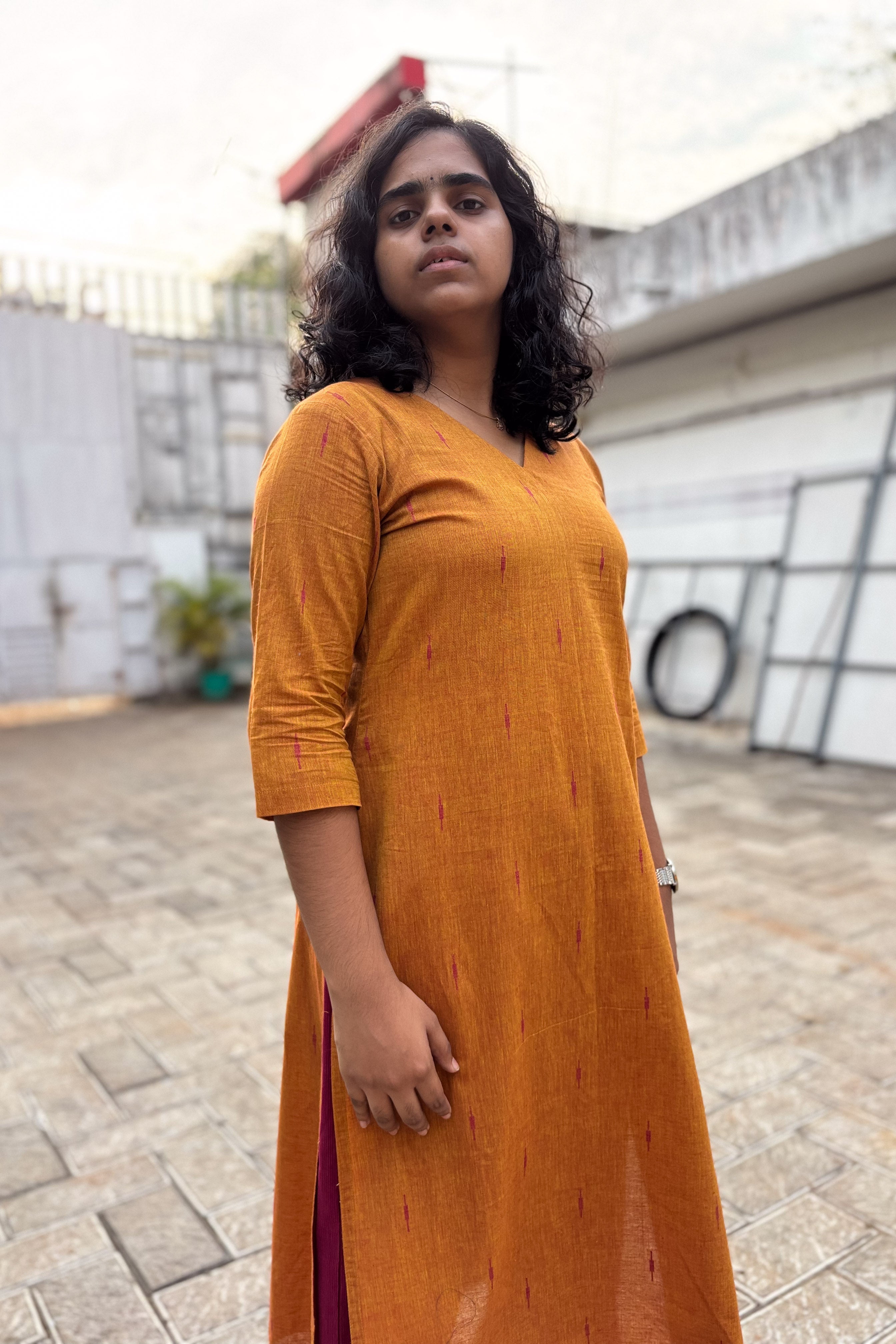 Copper South Cotton Straight Kurta